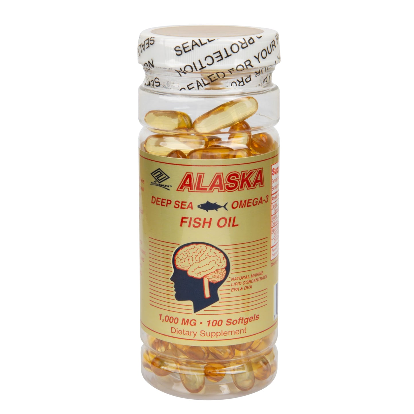 Nu-Health Alaska Deep Sea Omega-3 Fish Oil 1000 mg Softgels, 100 Softgels