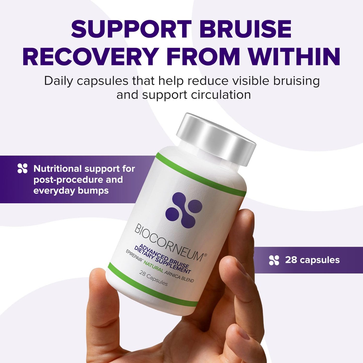 BIOCORNEUM Bruise Supplement with Arnica, Bromelain & Zinc Capsule, 1 Count