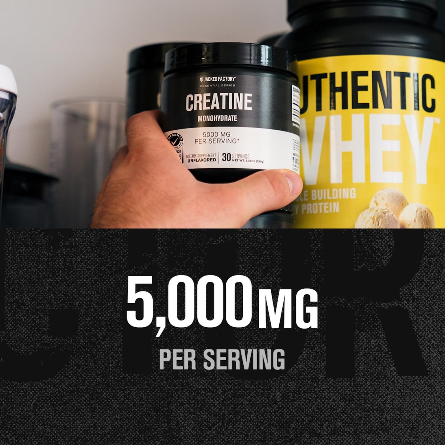 Jacked Factory Creatine Monohydrate Powder 30 Servings