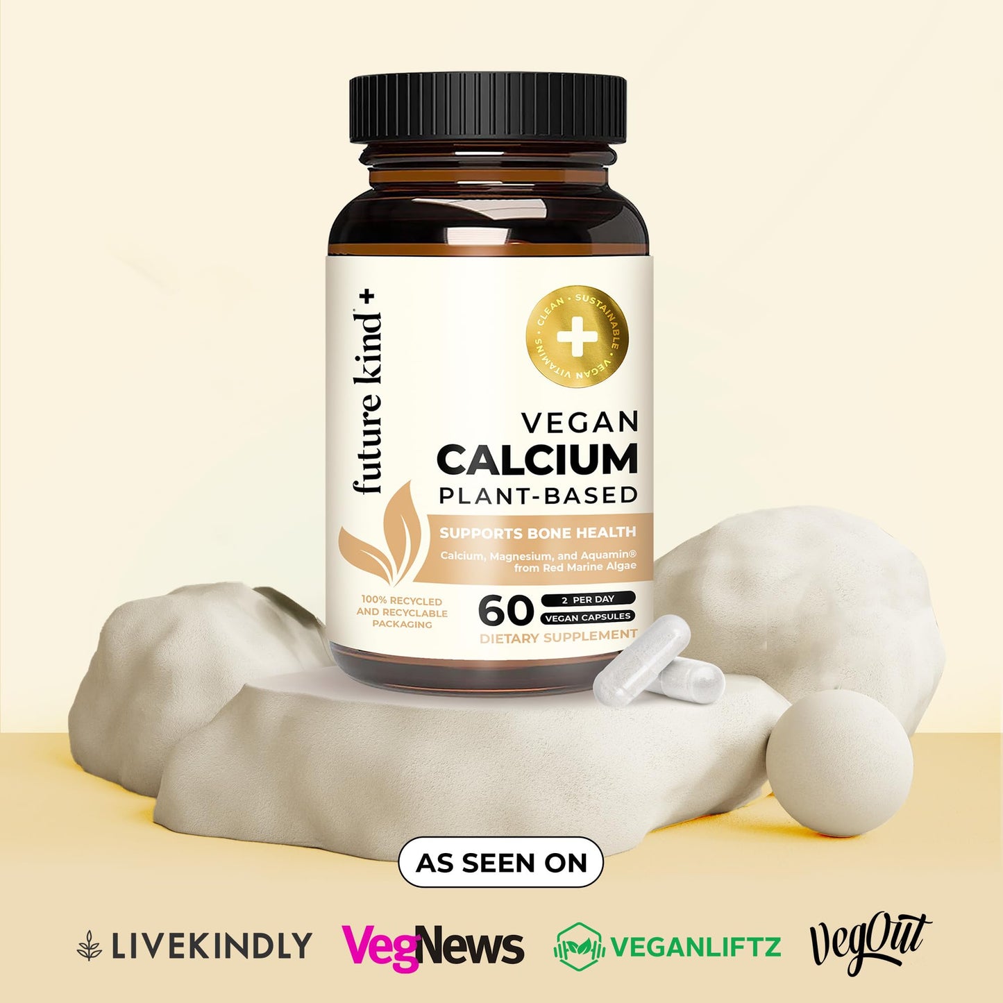 Future Kind Vegan Calcium Magnesium Capsule, 60 Count