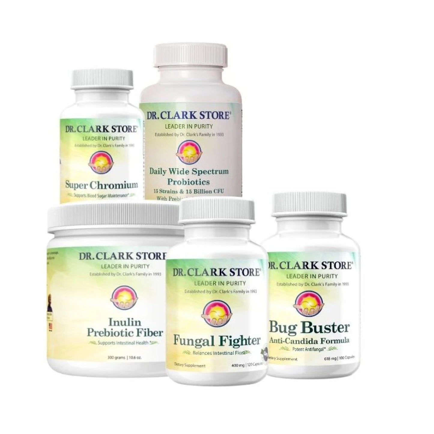Dr Clark Store Candida Cleanse Kit with Probiotics Capsules, 4 Supplements