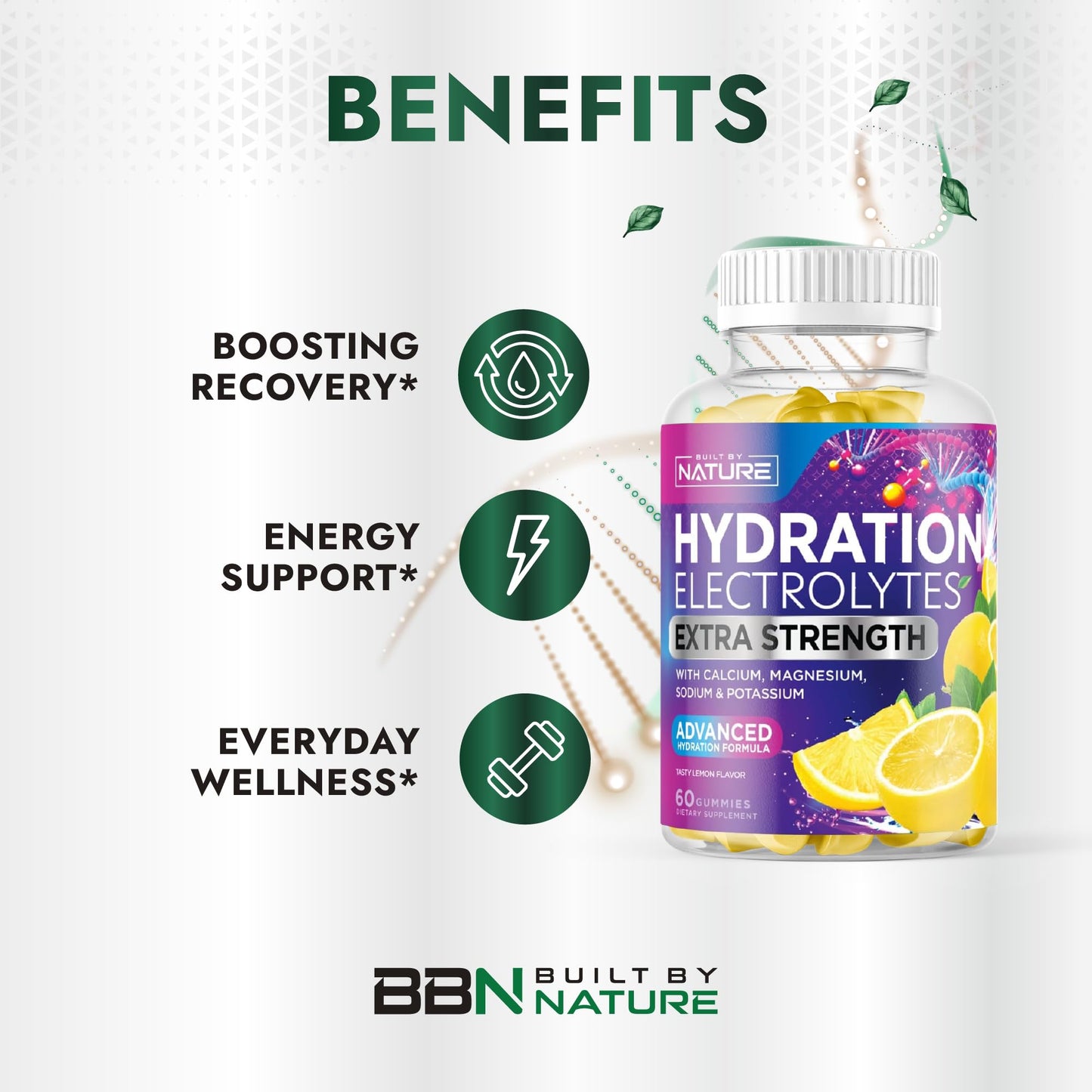 Built by Nature Hydration Electrolyte 60 Gummies
