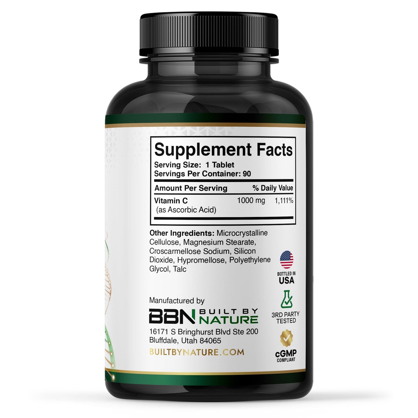 Built by Nature Vitamin C 1000mg Tablets, 90 Count