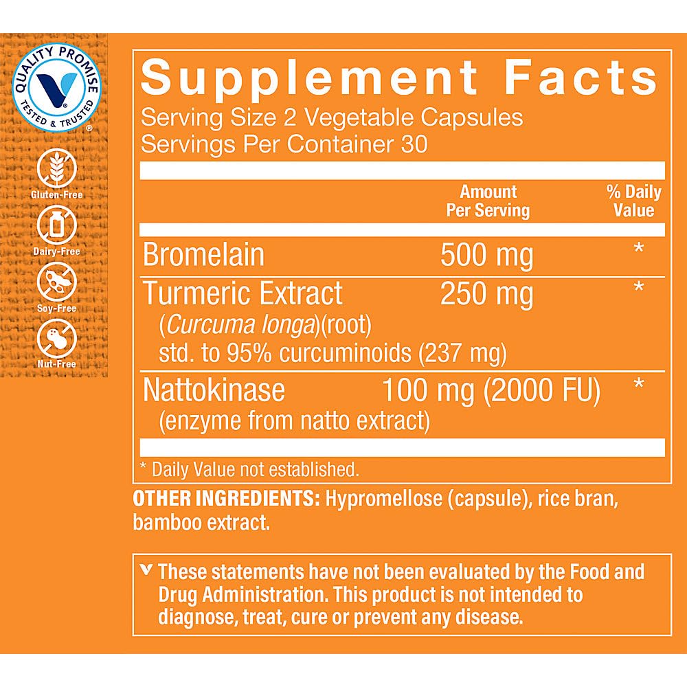 The Vitamin Shoppe Nattokinase Plus Antioxidant Support for Cardiovascular Capsule 60