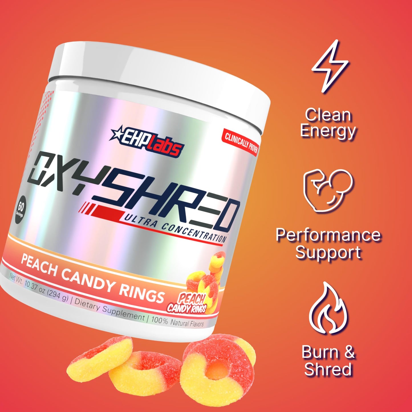 EHP Labs OxyShred Pre Workout Powder 10.6 Ounce