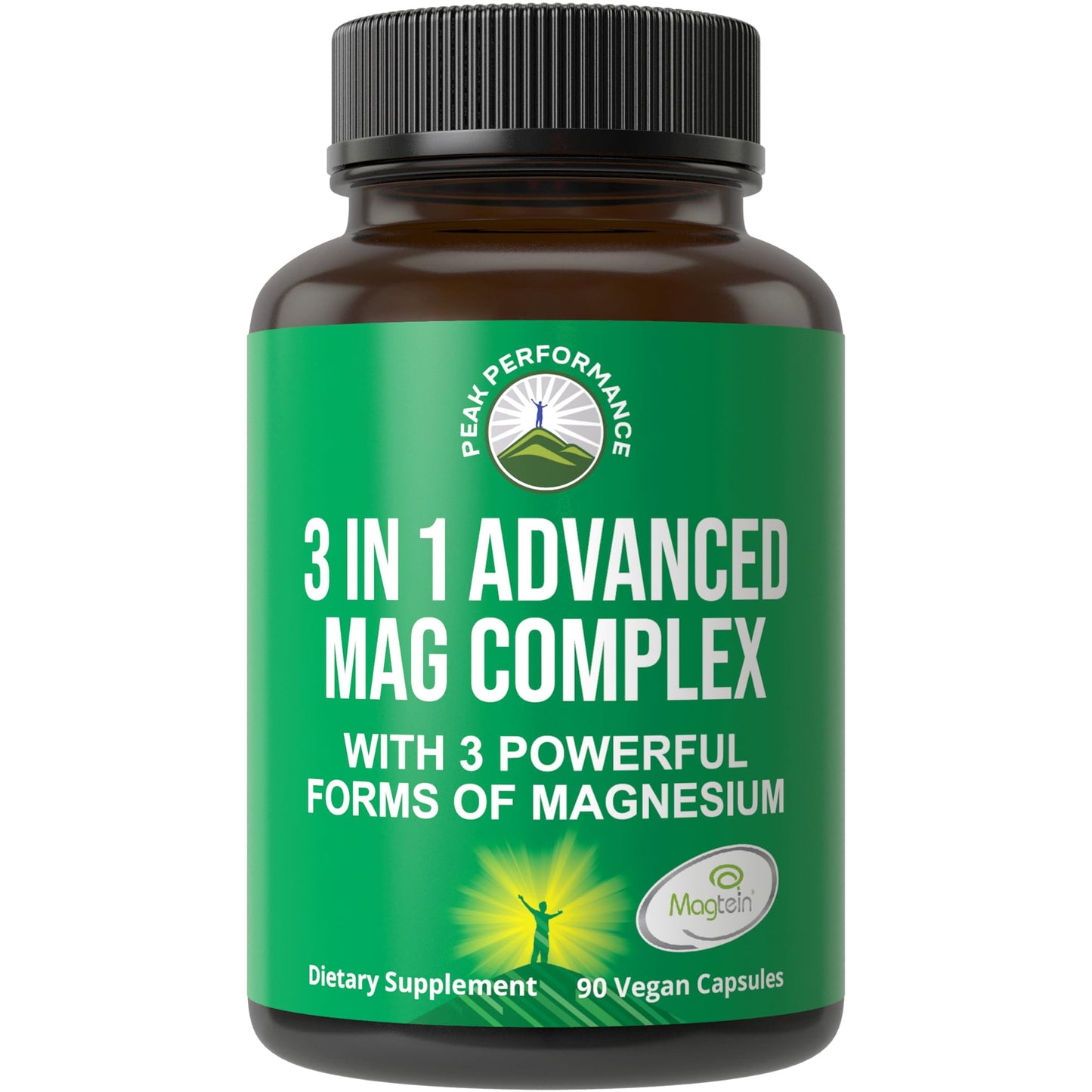 Peak Performance 3 in 1 Advanced Magtein Magnesium Complex Capsules 90 Count