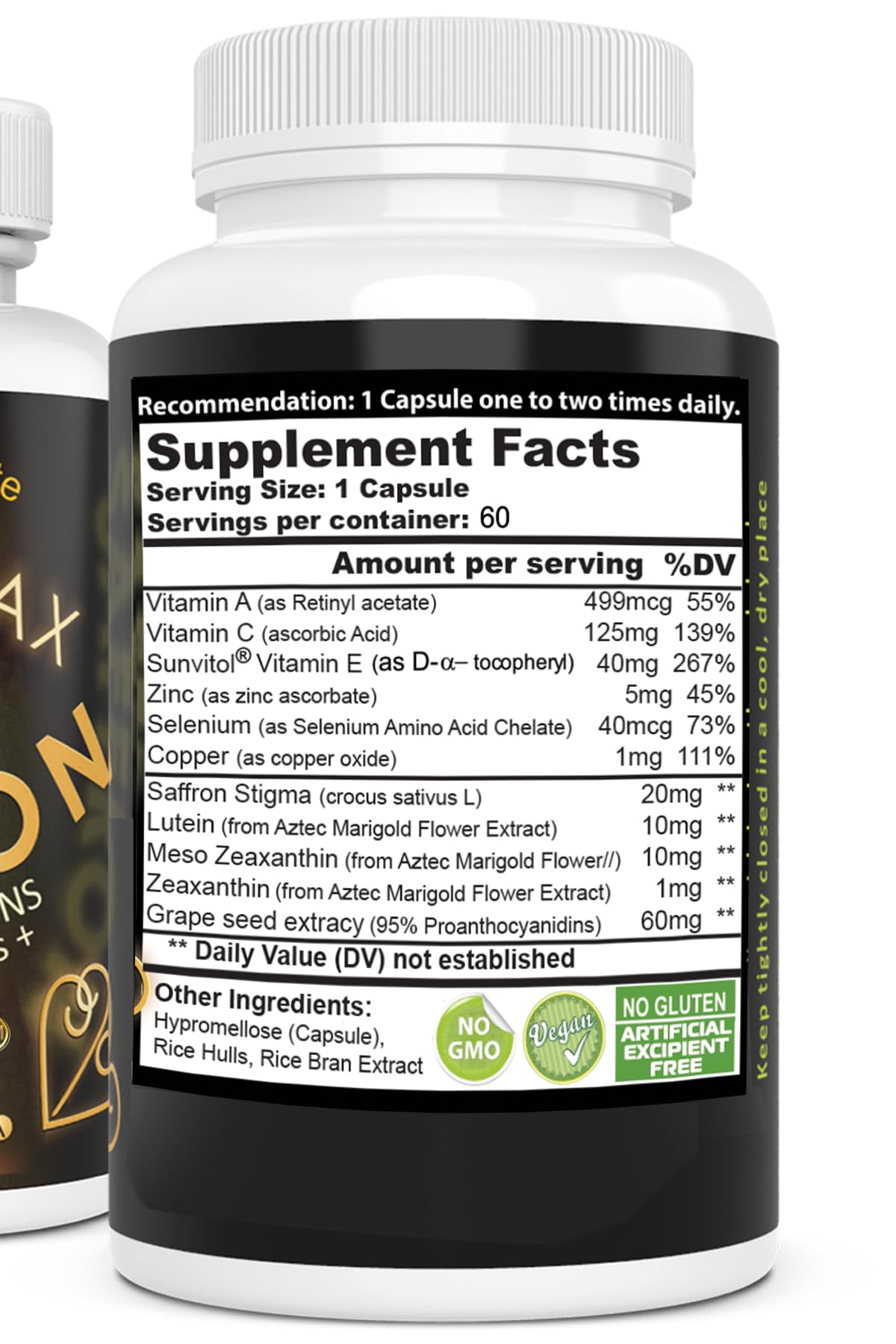 Vision Max Eye Vitamins Supplement Capsule, 60 Capsules