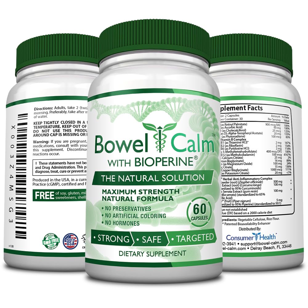 Consumer Health Bowel Calm Capsule 60 Count