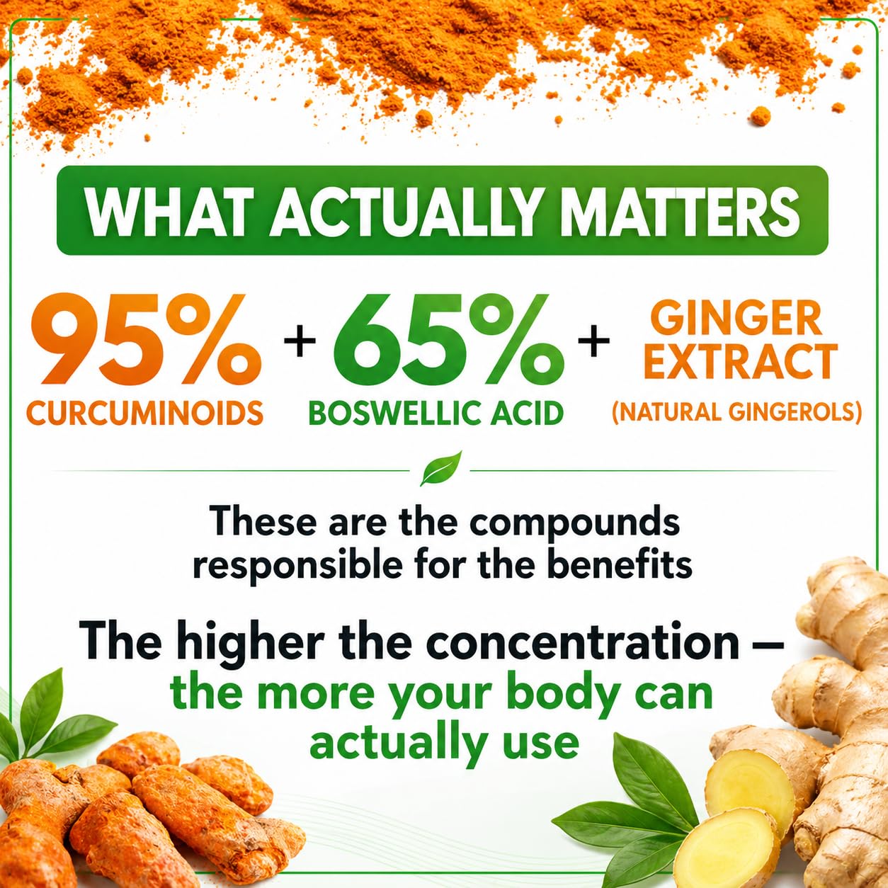 HCL Herbal Code Labs Boswellia Curcumin Ginger Extracts Supplement Capsules 90 Count