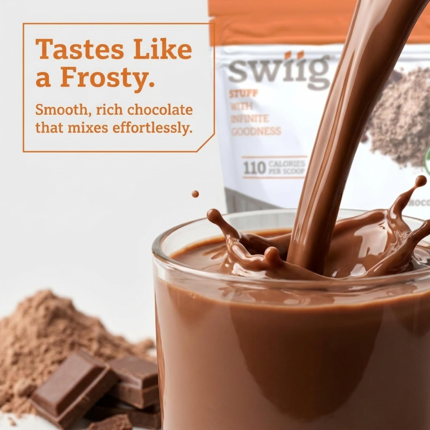 swiig Whey Protein Powder Chocolate 2.2 lb