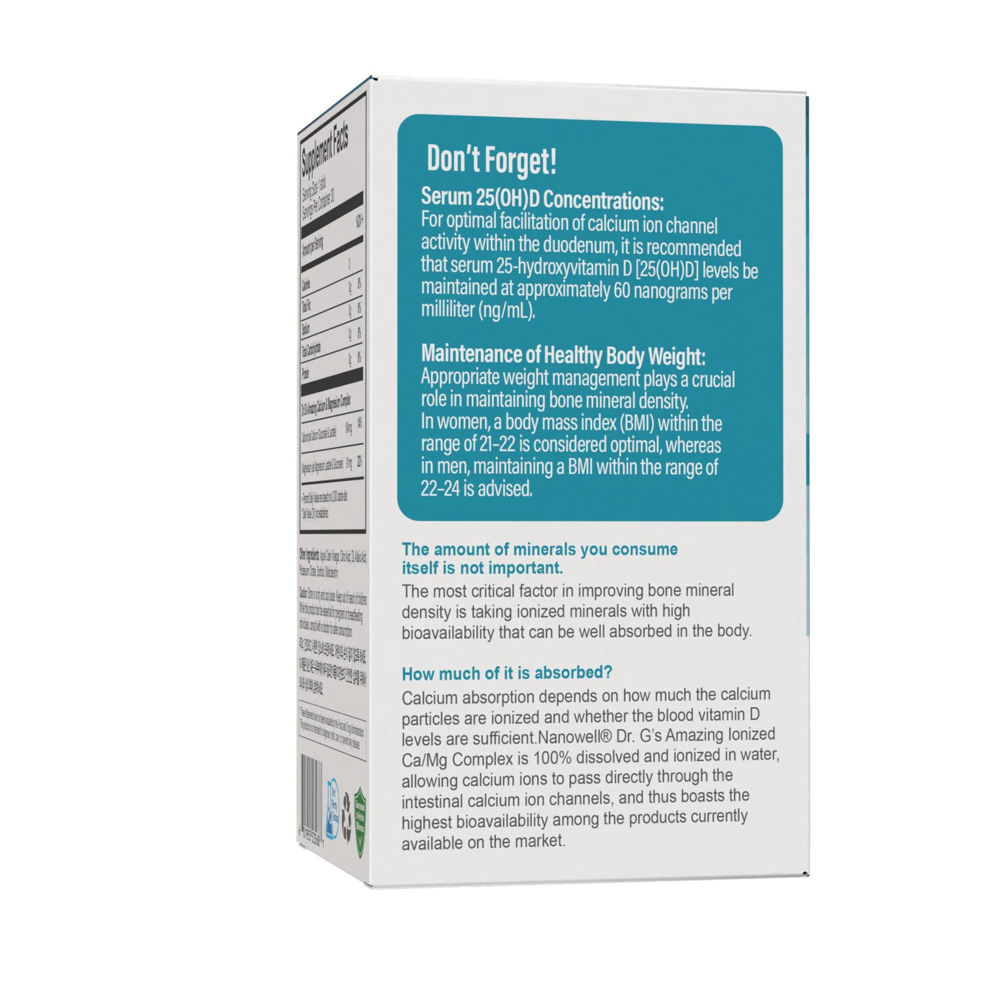 NANOWELL Dr. G's Amazing Ionized Cal Mag Powder 5.29 Ounce