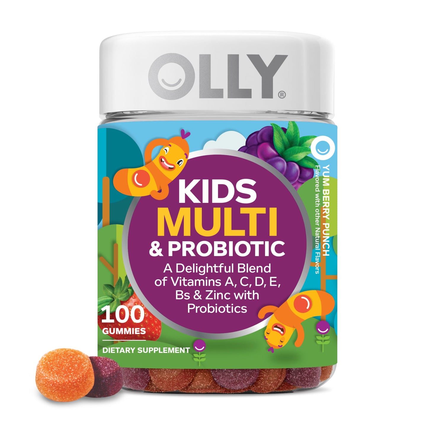 OLLY Kids Multivitamin & Probiotic Gummy 100 Count