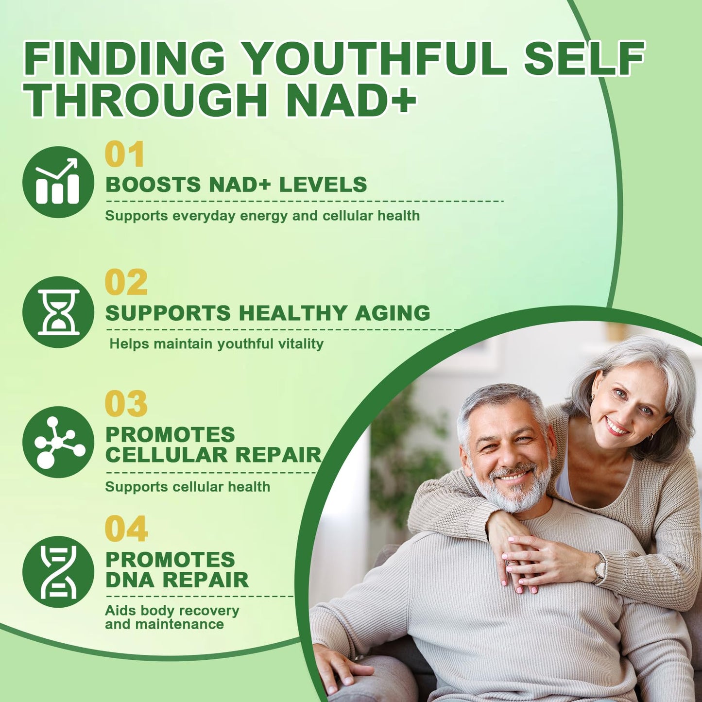 Buporai NAD+ Supplement, Liposomal Nicotinamide Riboside 900mg with Resveratrol & Quercetin, NMN Alternative for Anti-Aging, 100 Capsules