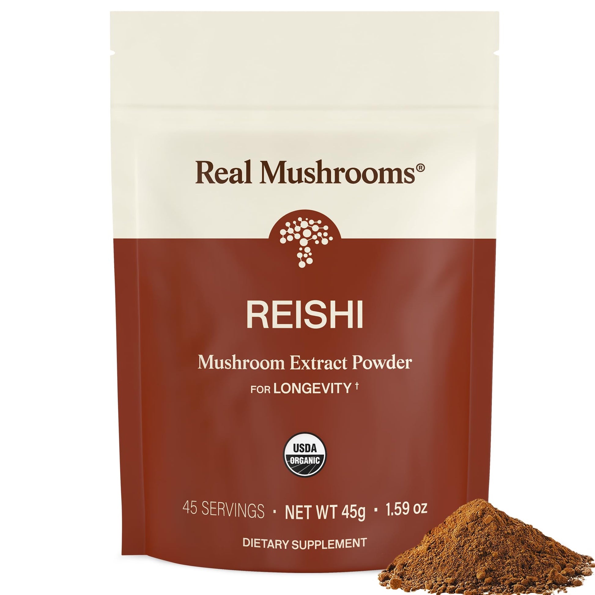 Real Mushrooms Reishi Mushroom Powder 1.58 oz
