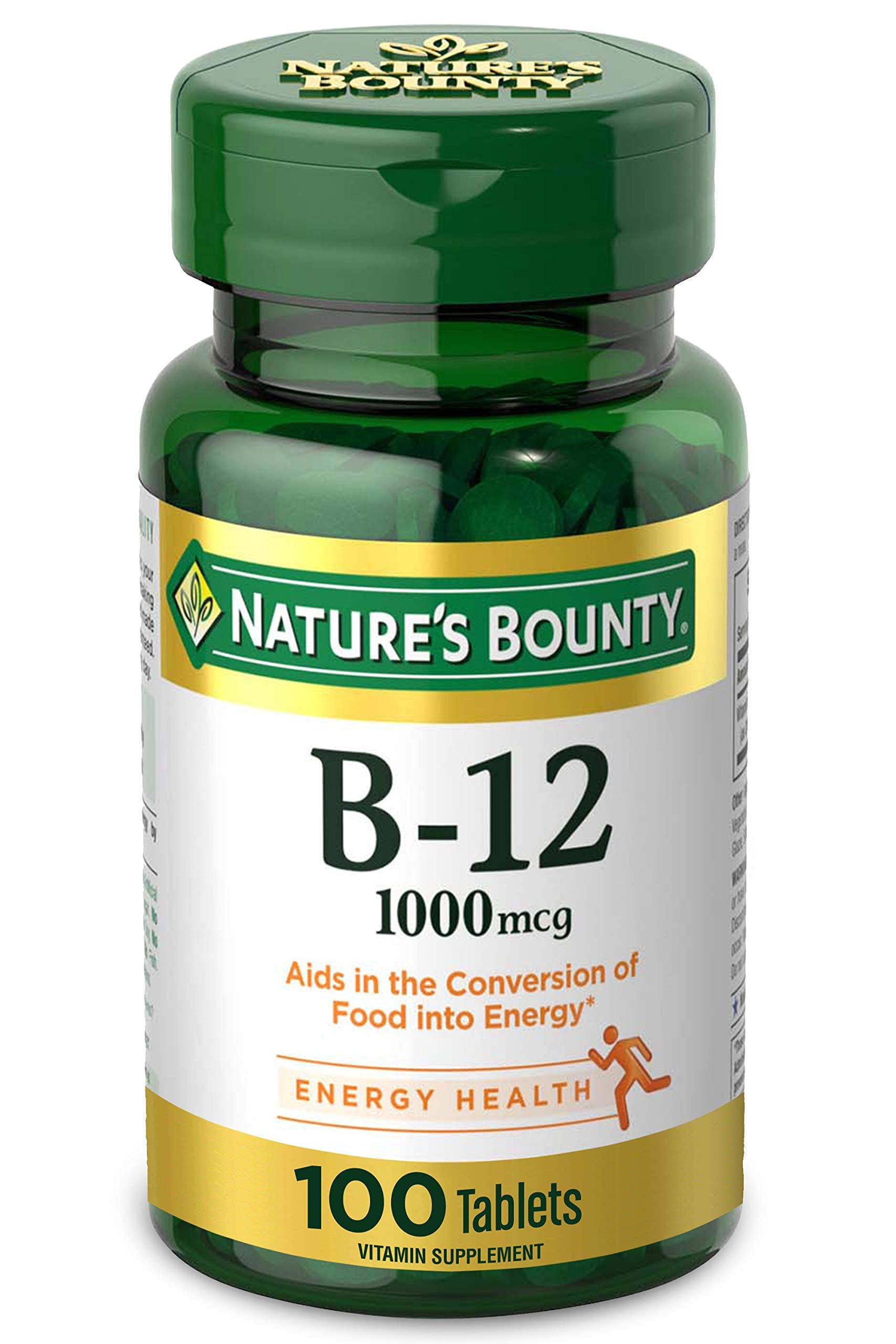 Nature's Bounty Vitamin B12 Tablet, 1000 mcg, 100 Count