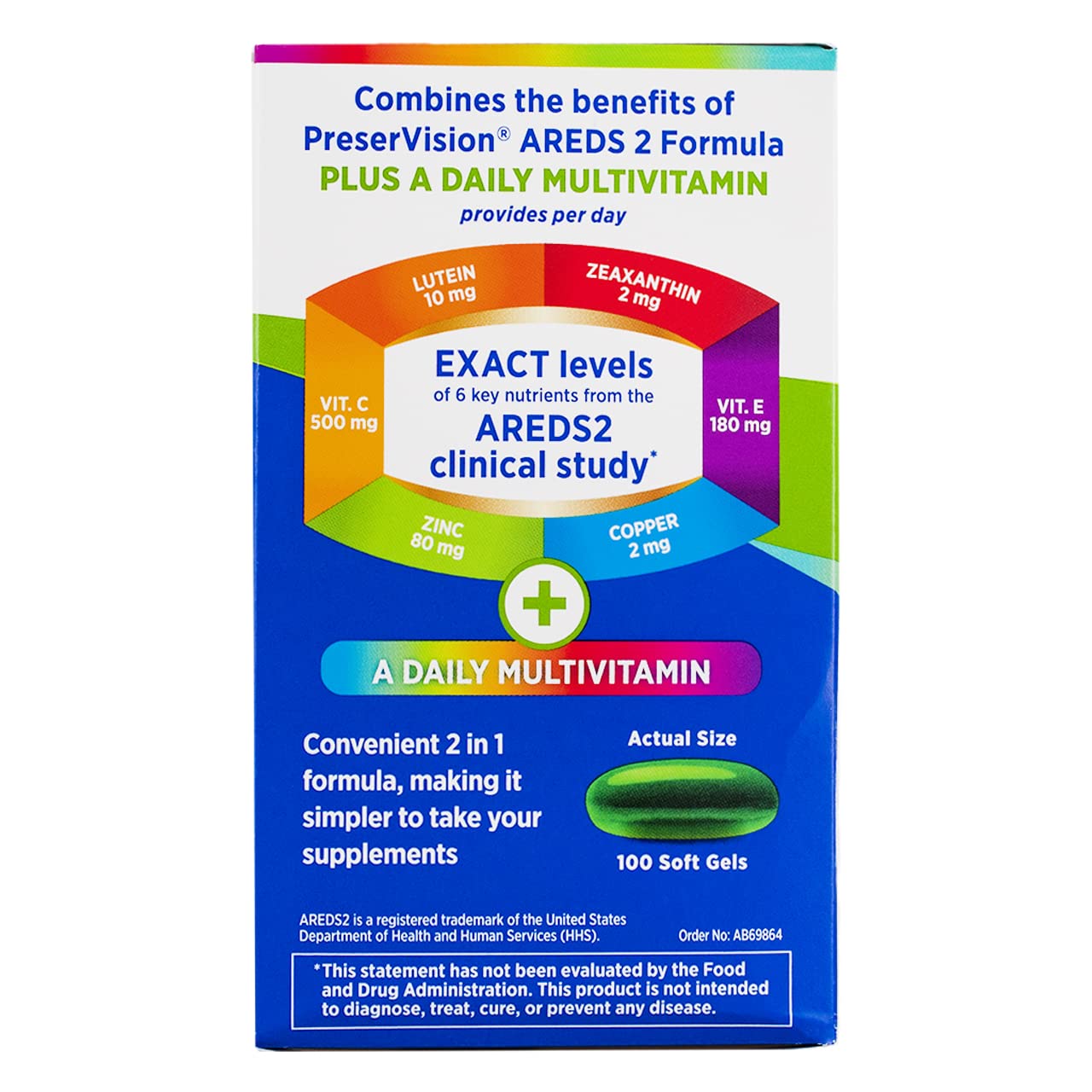 Bausch + Lomb PreserVision Eye Vitamin Mineral Softgel 200