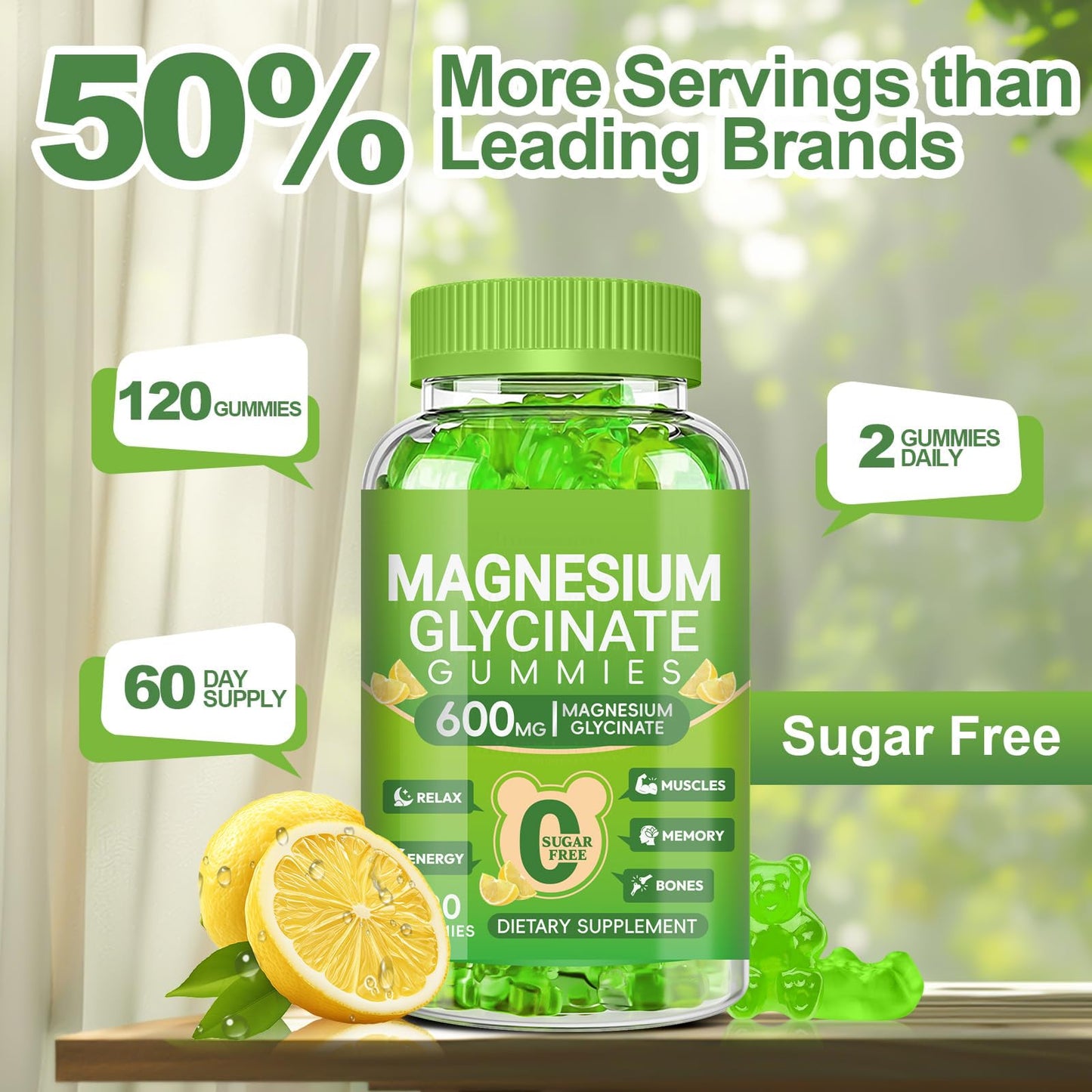 Cytona Magnesium Glycinate 600mg Gummies 240 Count
