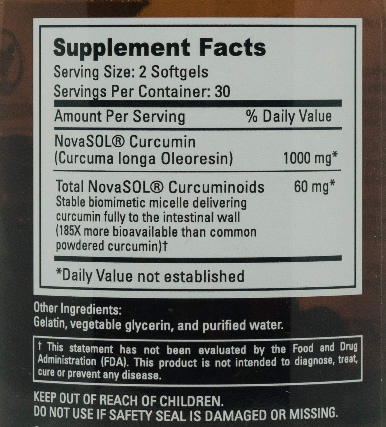 OptimaEarth Labs Liquid Gold Curcumin with NovaSOL — High Absorption Turmeric Supplement, Softgels, 60 Count
