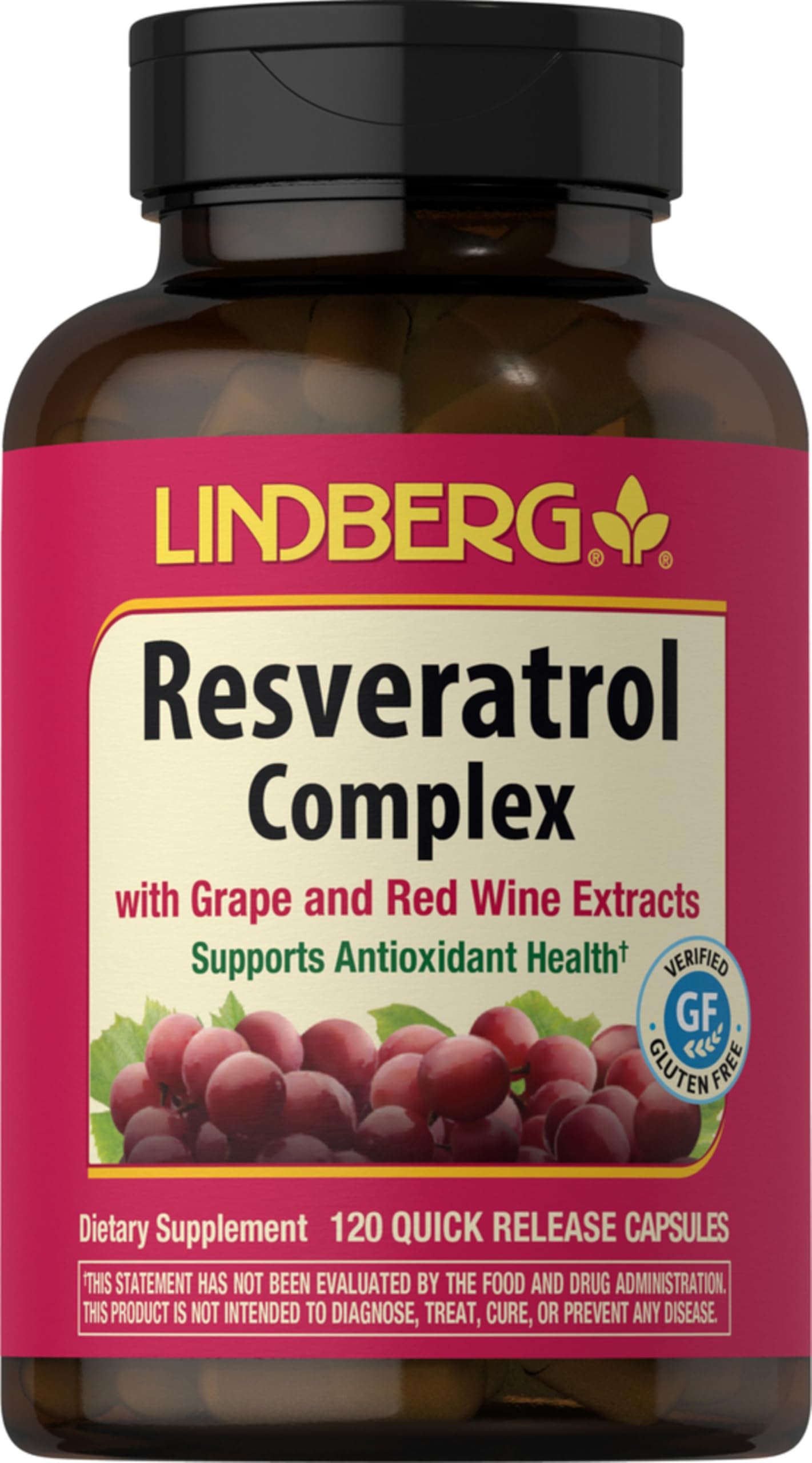 LINDBERG Resveratrol Supplement Capsule 120 Count