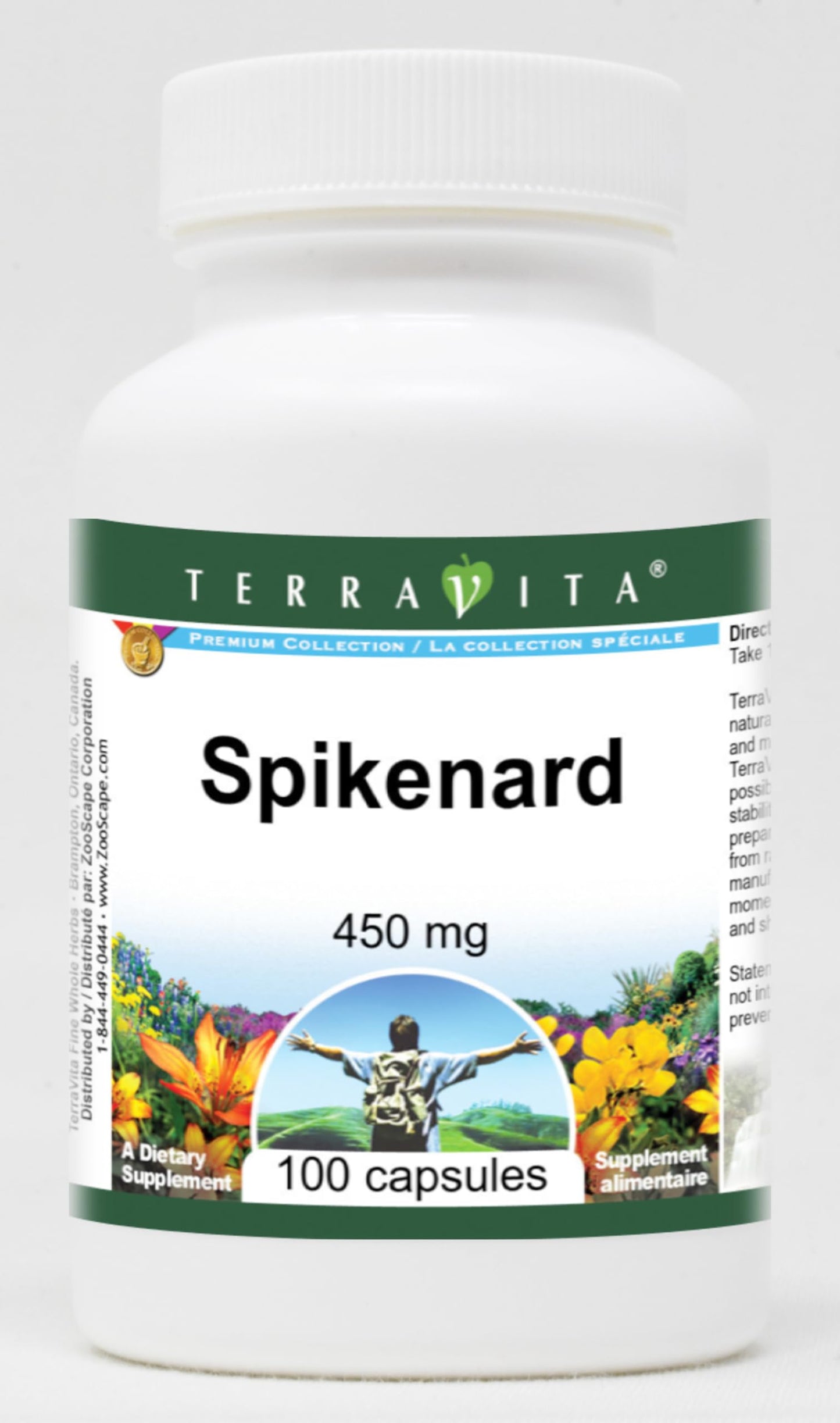 Terravita Spikenard 450 mg Capsules, 300 Count