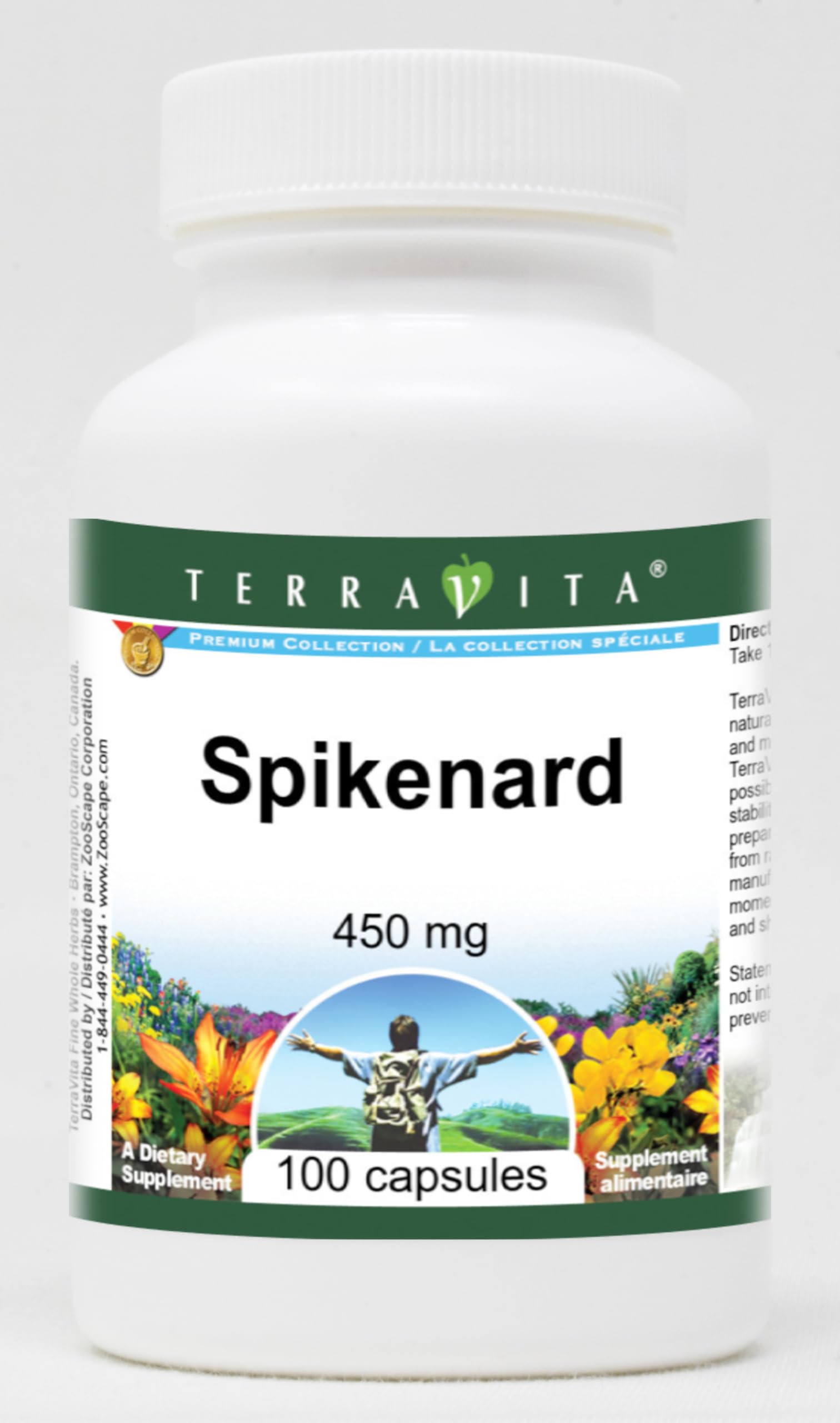 Terravita Spikenard 450 mg Capsules, 300 Count