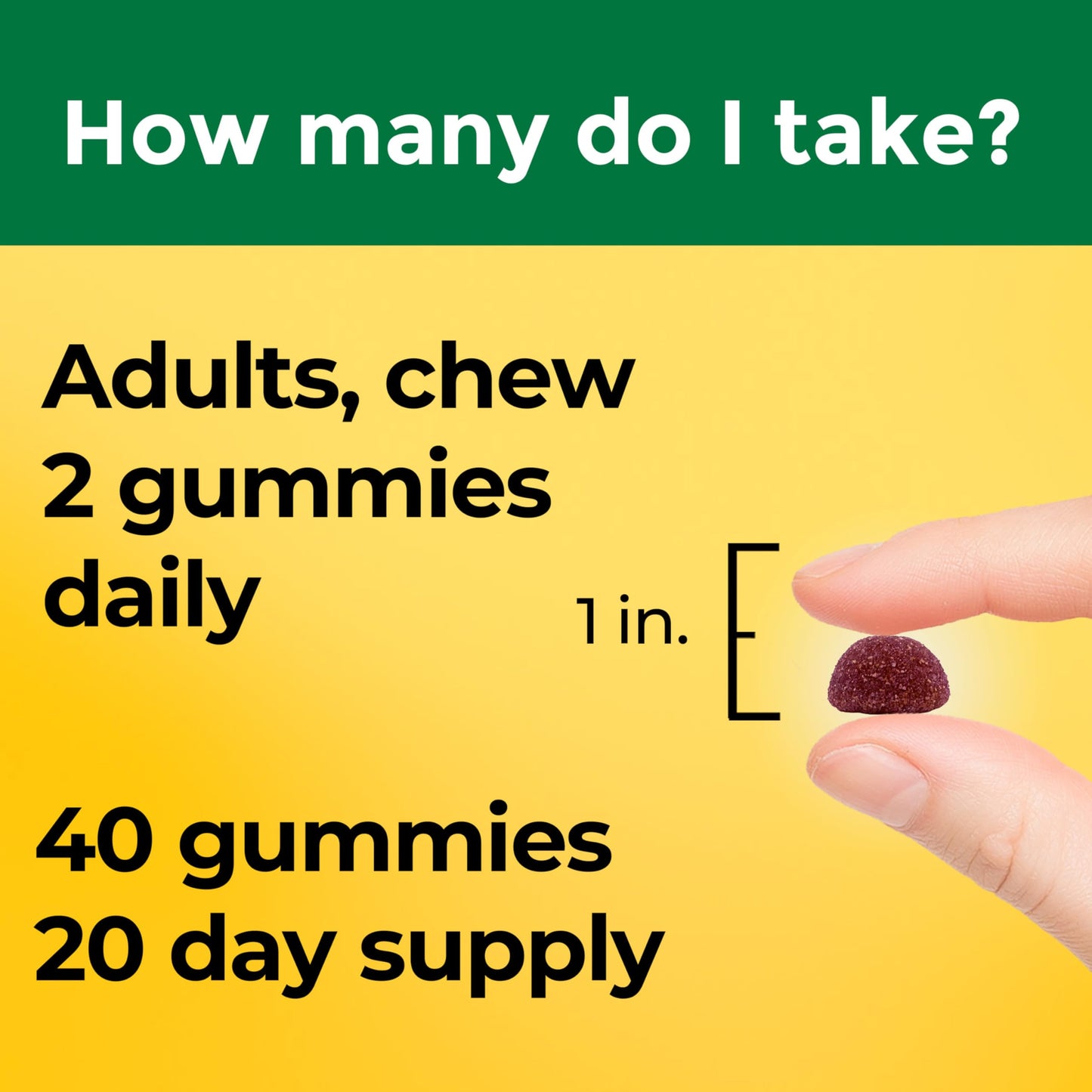 Nature Made Magnesium Glycinate Gummies, High Absorption, 100 mg per Serving, 40 Gummies