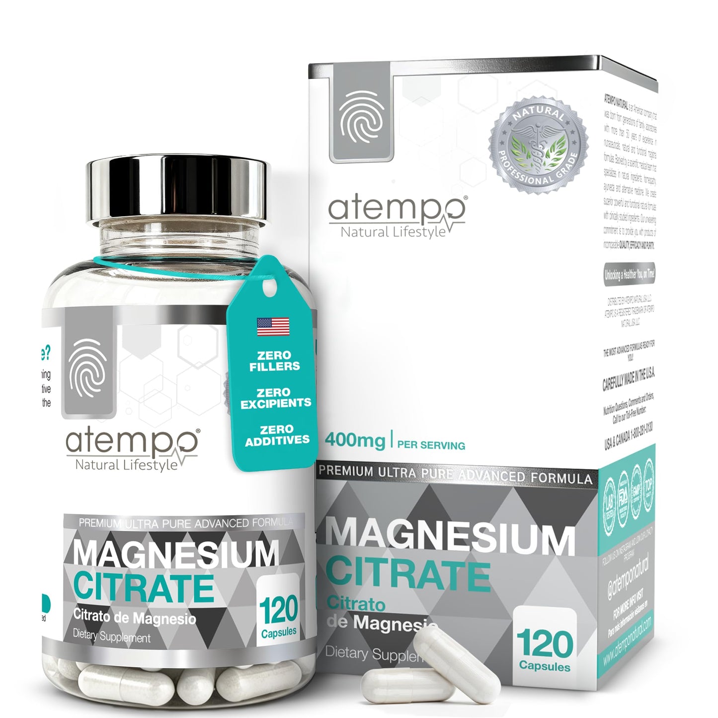 ATEMPO NATURAL LIFESTYLE Magnesium Citrate Capsule 120 Capsules