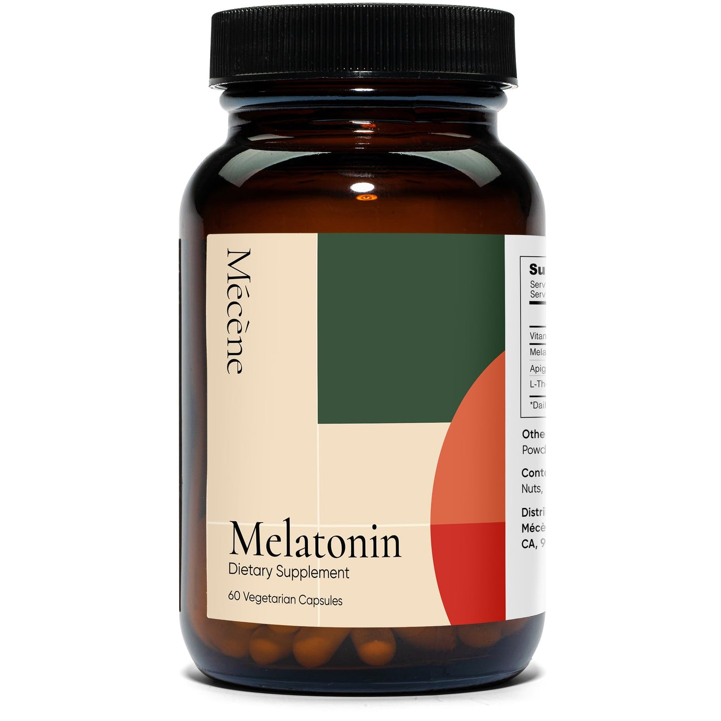 Mécène High Dose Melatonin 30mg with L-Theanine, B6, and Apigenin, 60 Capsules