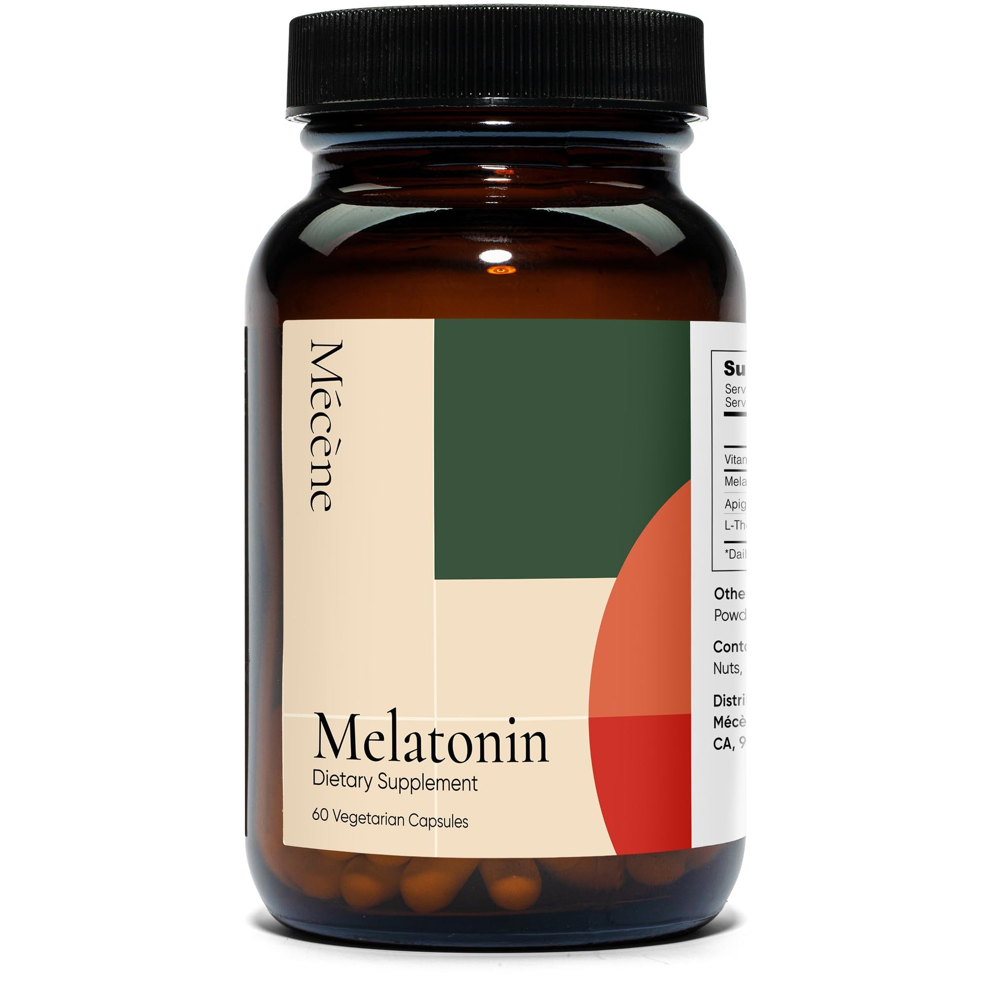 Mécène High Dose Melatonin 30mg with L-Theanine, B6, and Apigenin, 60 Capsules