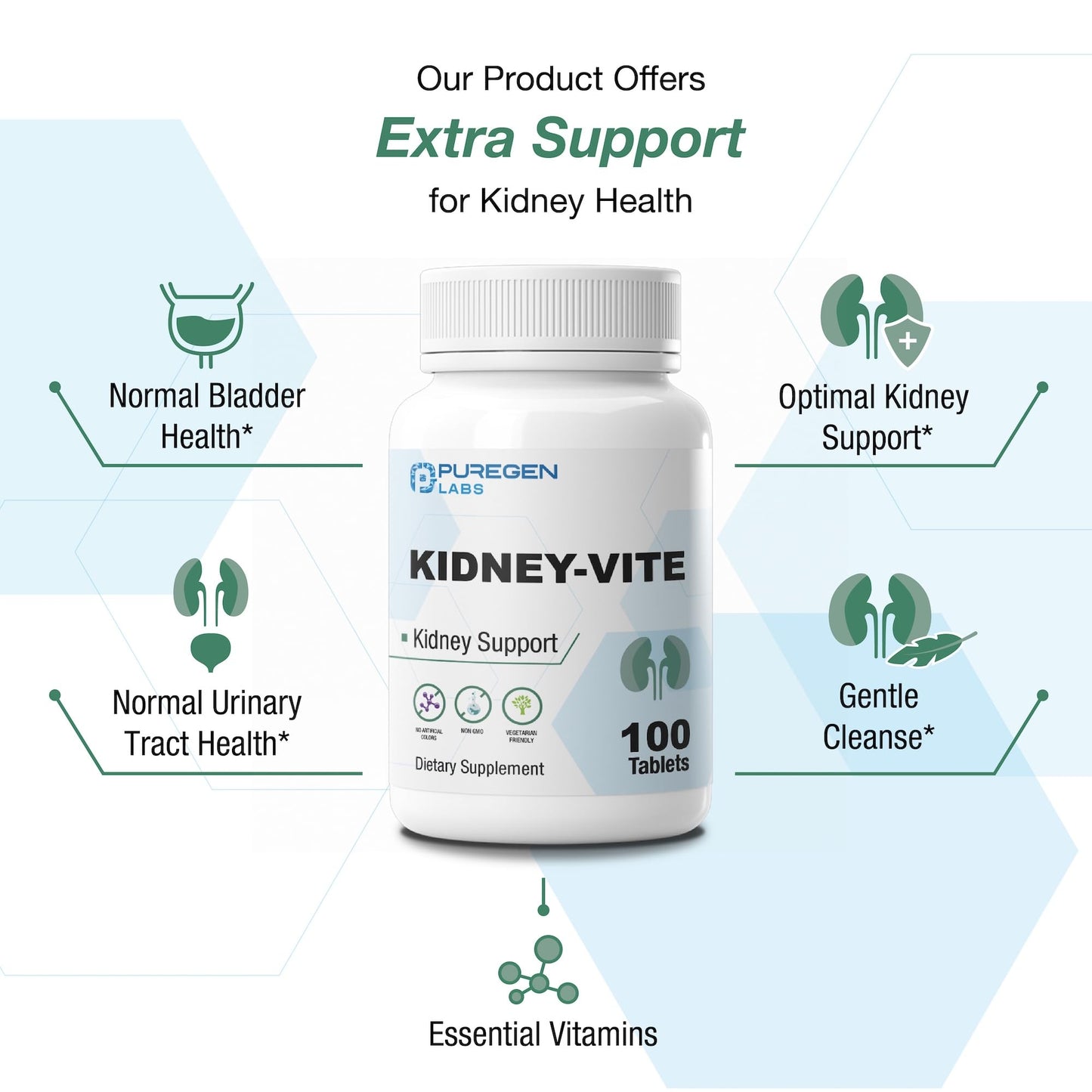 Puregen Labs Kidney-Vite Tablet 200 Tablets