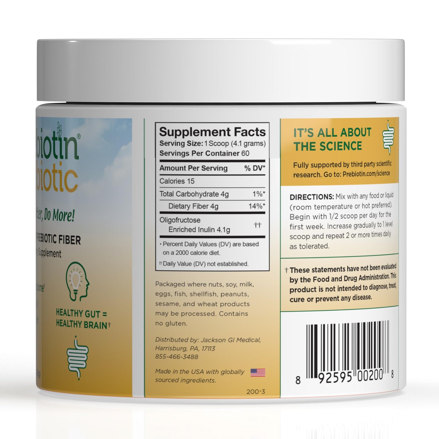 Prebiotin Prebiotic Fiber Supplement Powder 8.68 oz