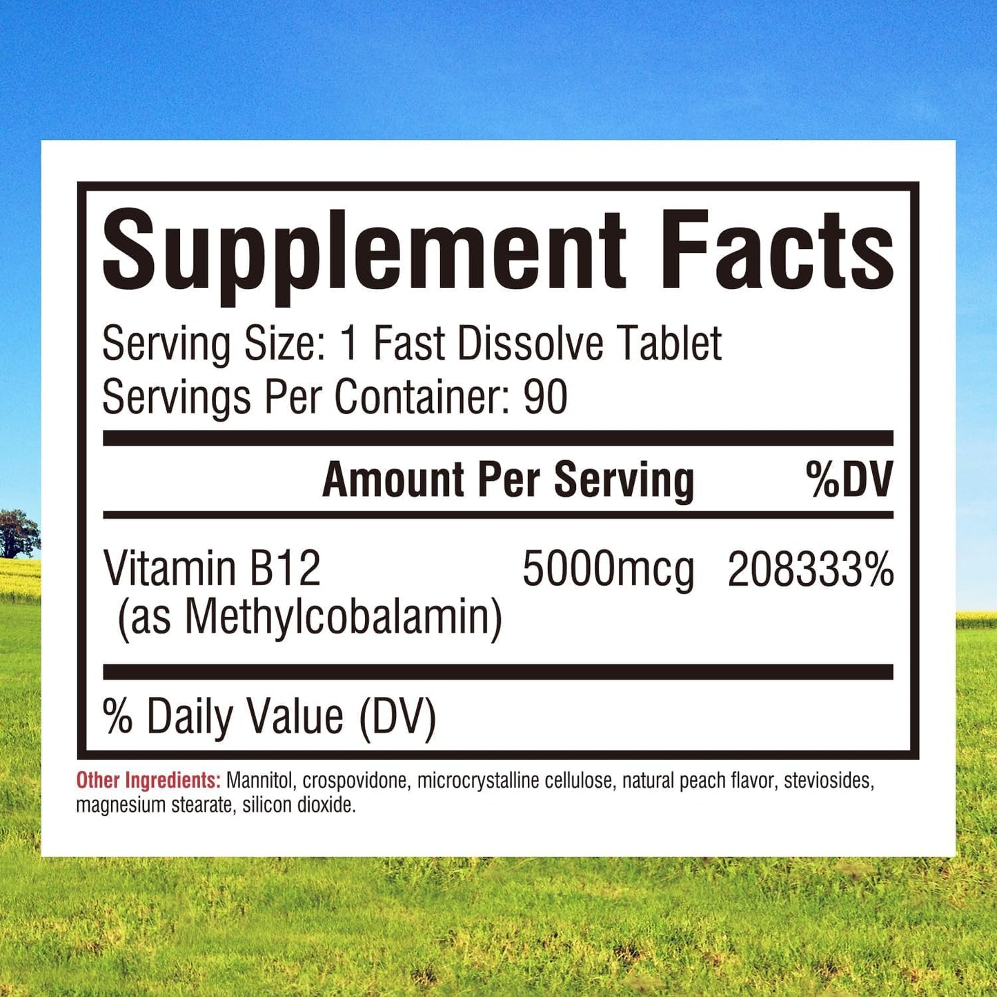 Innate Vitality Vitamin B12 5000mcg Tablet, 90 Tablets