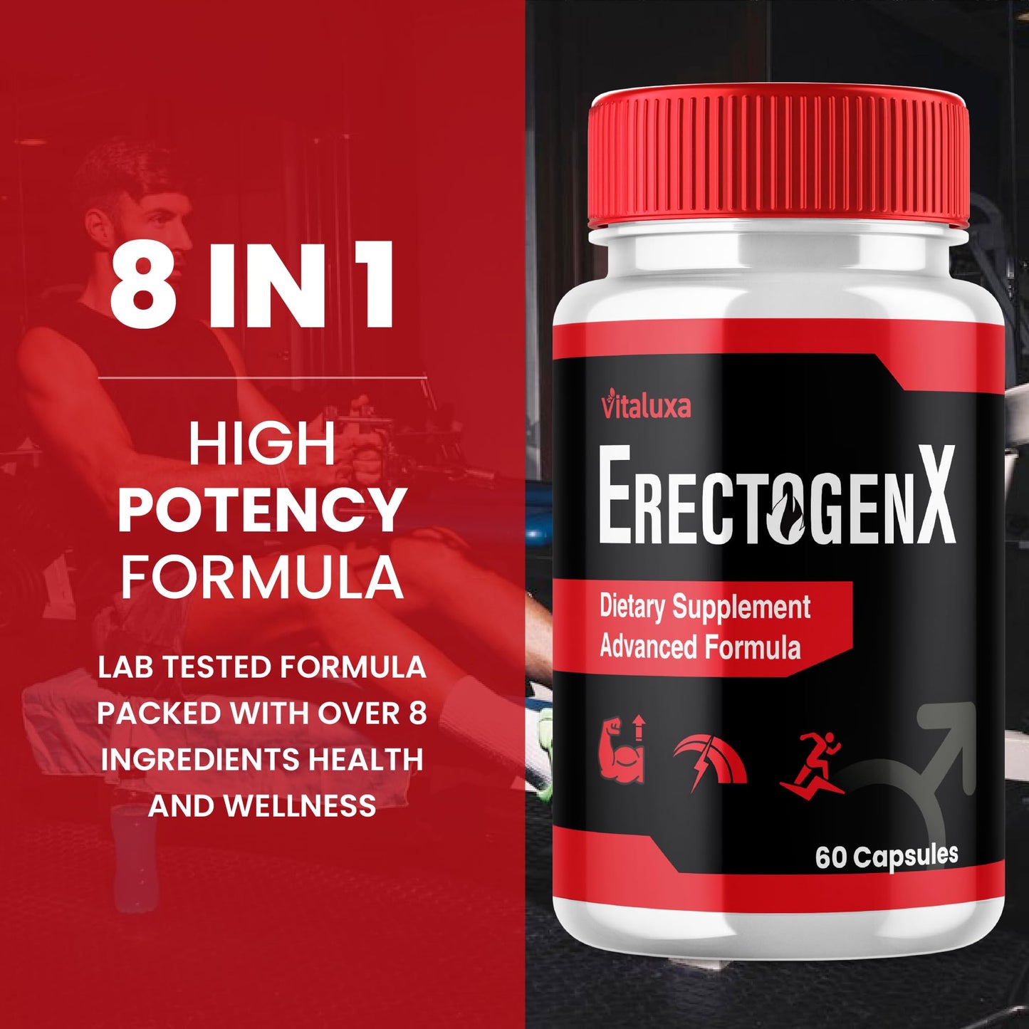 Vitaluxa ErectogenX Capsules 60 Count
