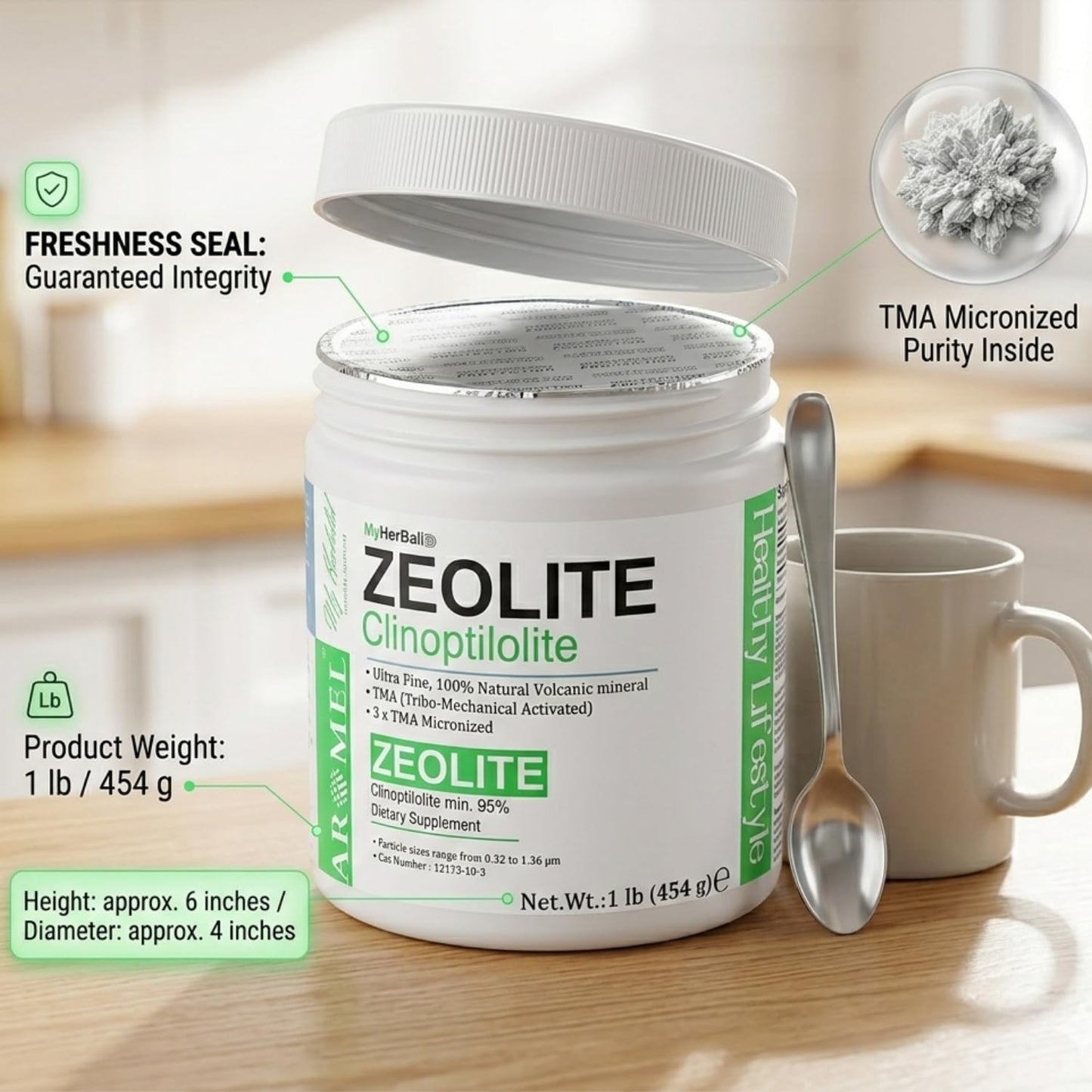 aromel Zeolite Powder 1 Pound (16.0144 oz) Powder