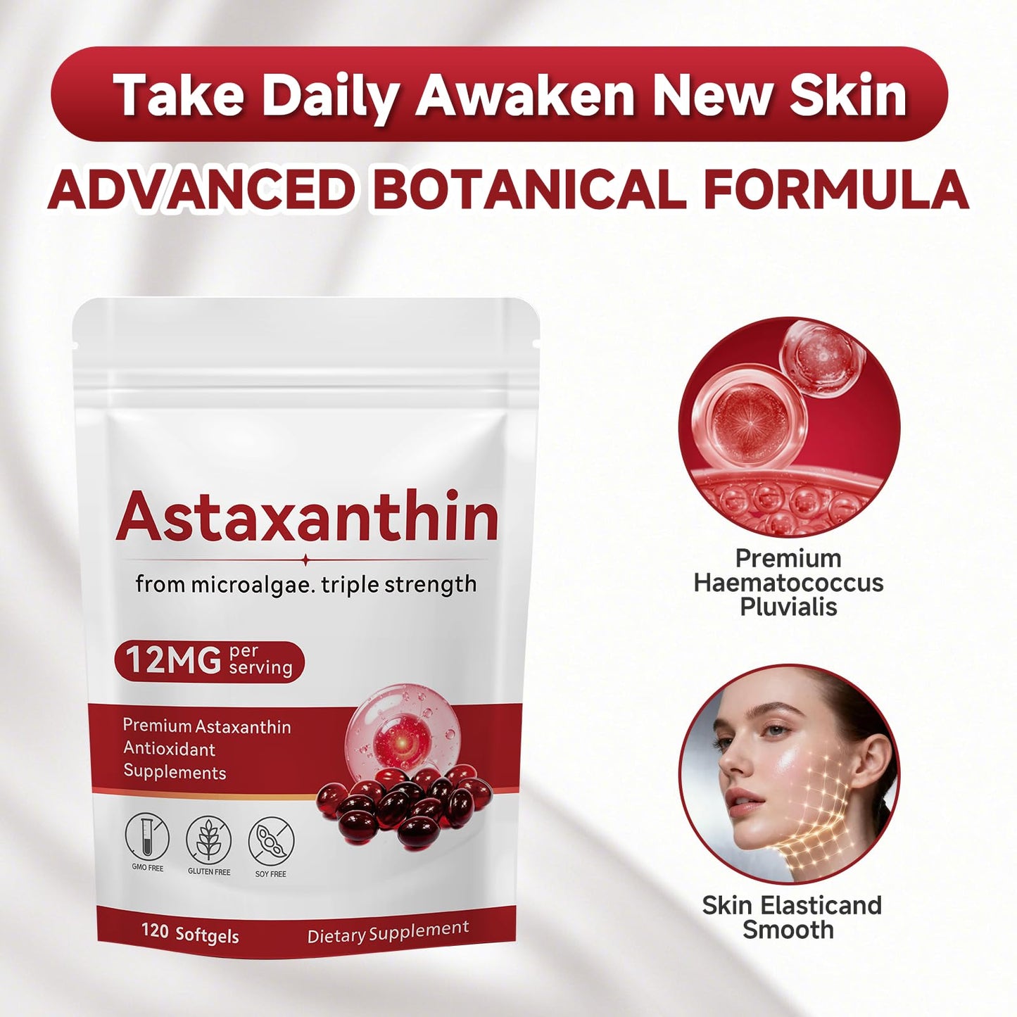 Axldrn Astaxanthin 12mg Softgels 120 Softgels