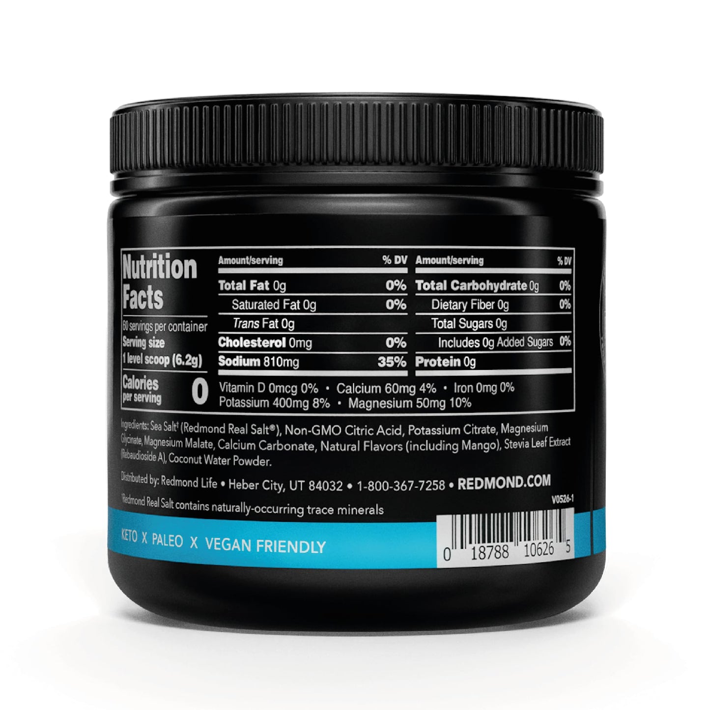 REDMOND Re-Lyte Hydration Electrolyte Powder (Mango) 13.19 Ounce