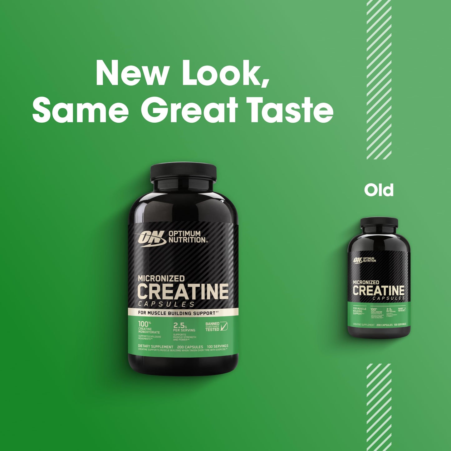 Optimum Nutrition Creatine Micronized Creatine Monohydrate Capsules, 200 Capsules