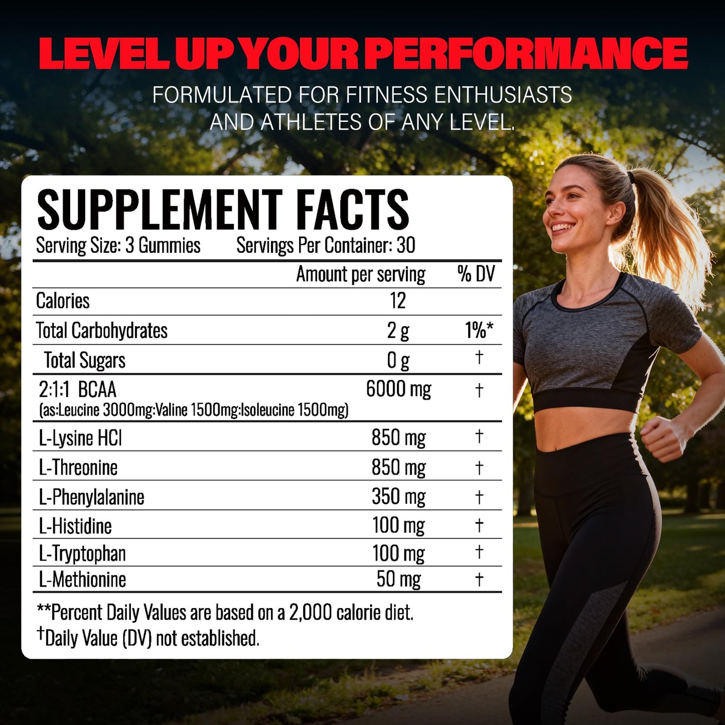 AMZXO EAA Gummies 2:1:1 BCAA Formula, 90 Gummies