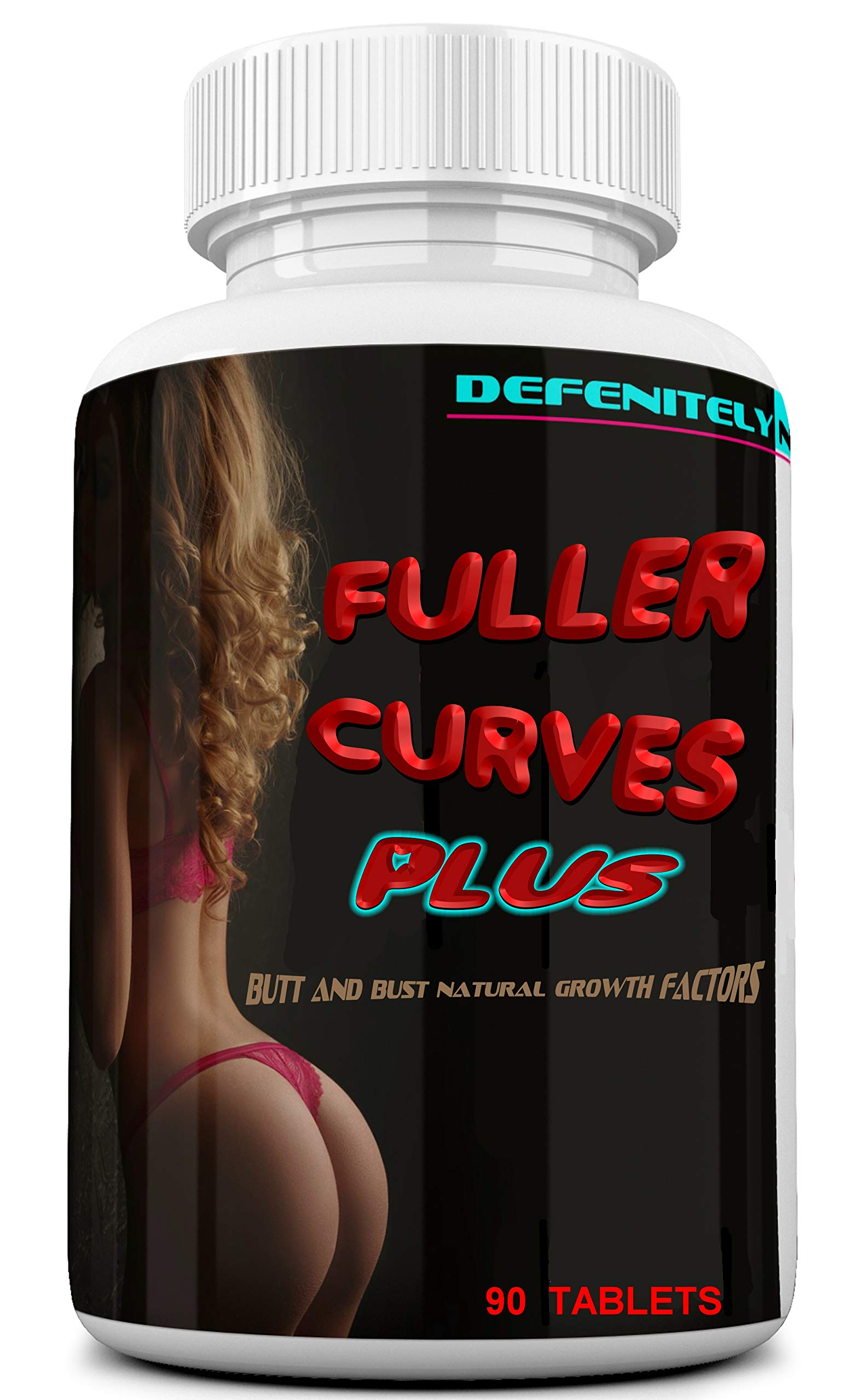 DEFENITELYNATURALS Fuller Curves Plus Female Butt and Bust Enlargement Tablets 90 Count