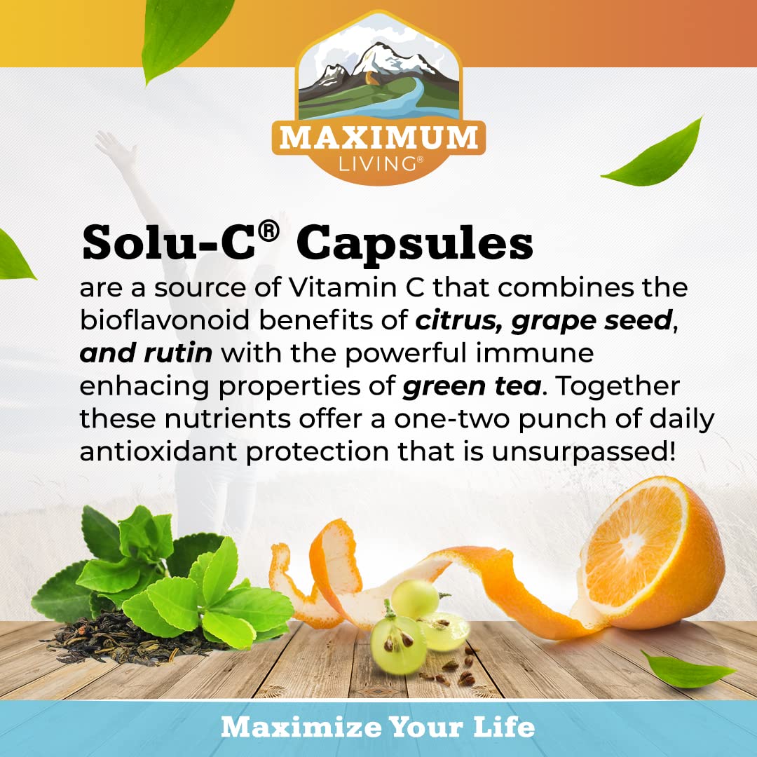 Maximum Living Solu-C with Green Tea Capsule, 120 Capsules