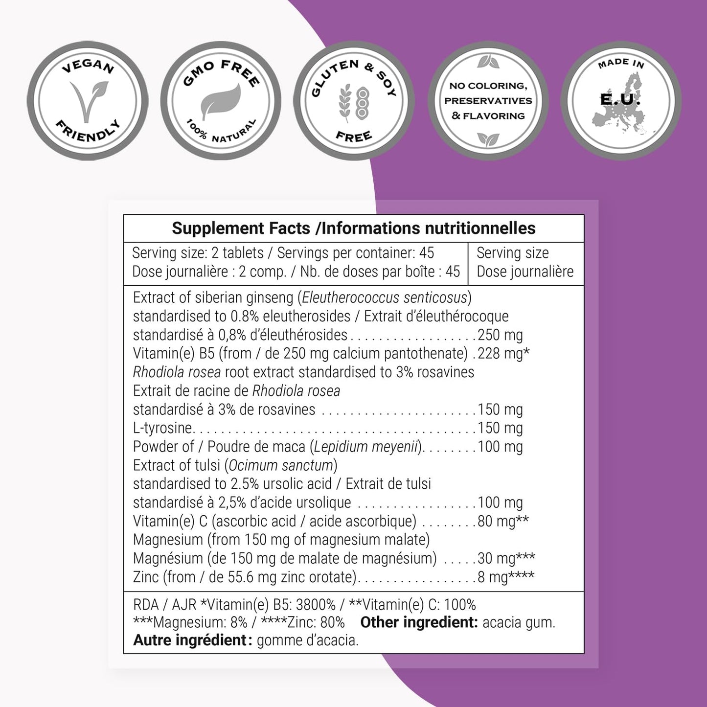 Supersmart Adrenal Support Tablets 90 Count