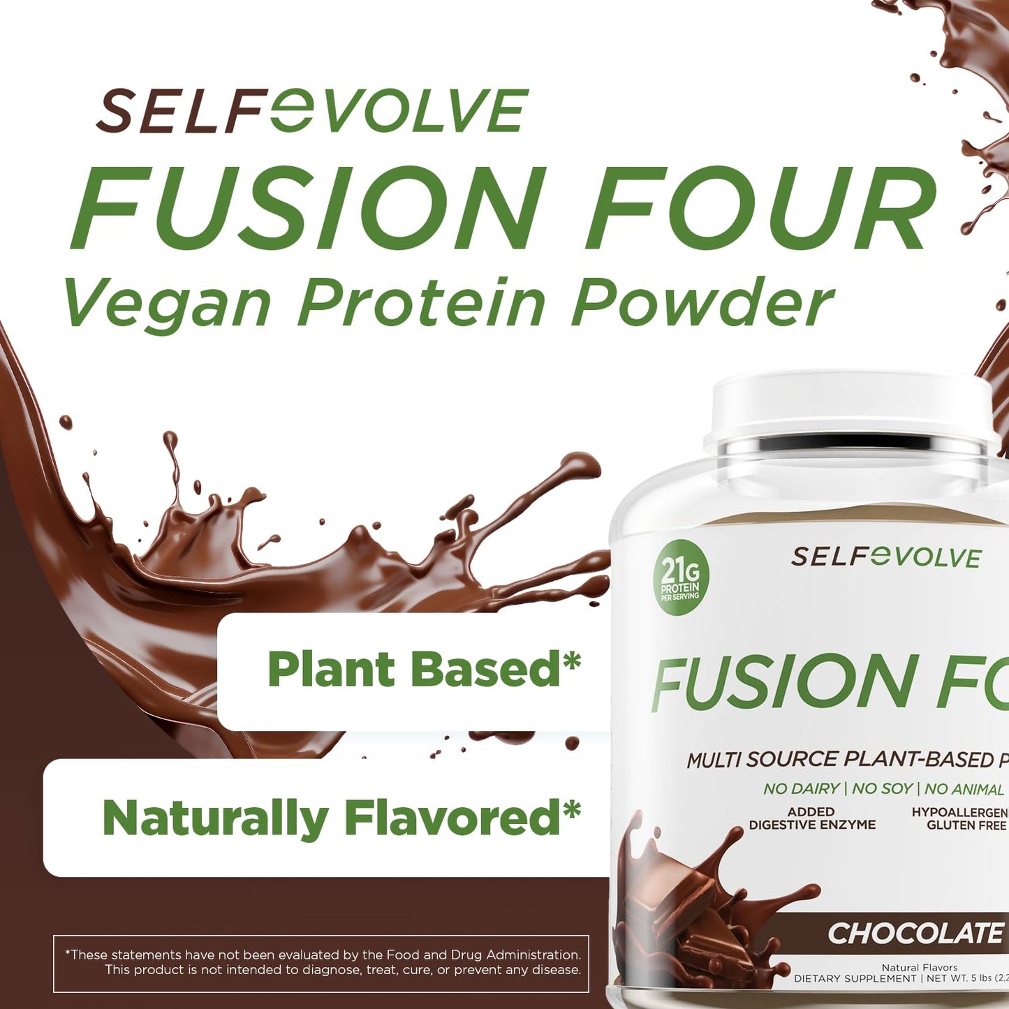 selfevolve Fusion Four Vegan Protein Powder 80 Servings