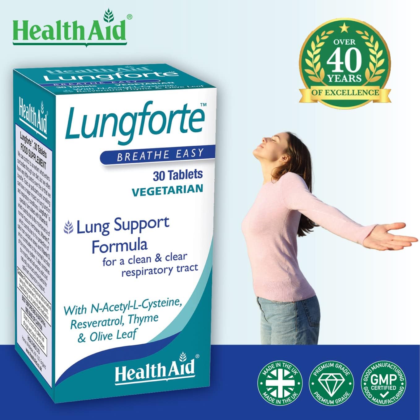 HealthAid LungForte Tablets 30