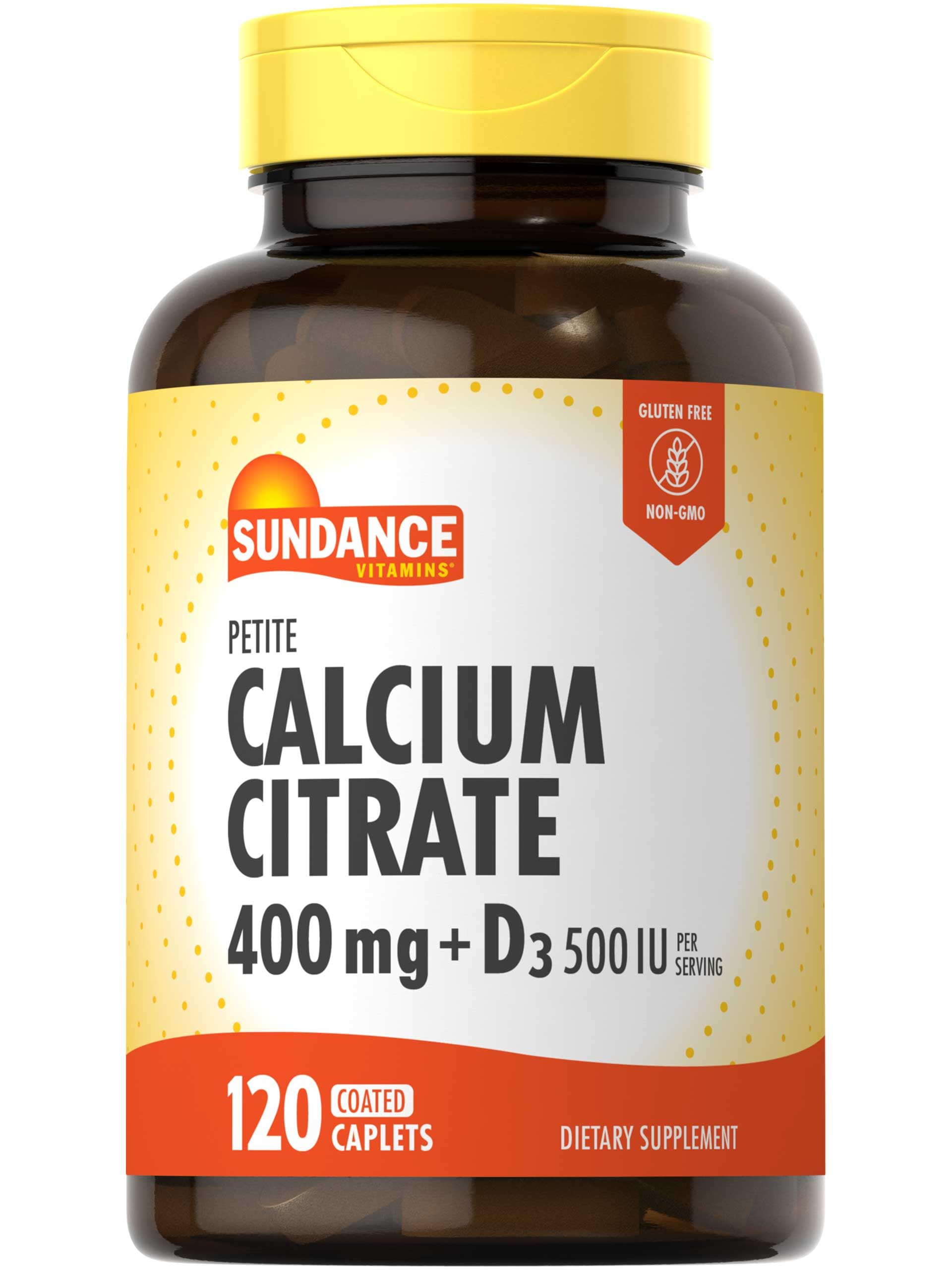 Sundance Calcium Citrate with Vitamin D3 Caplets, 120 Caplets