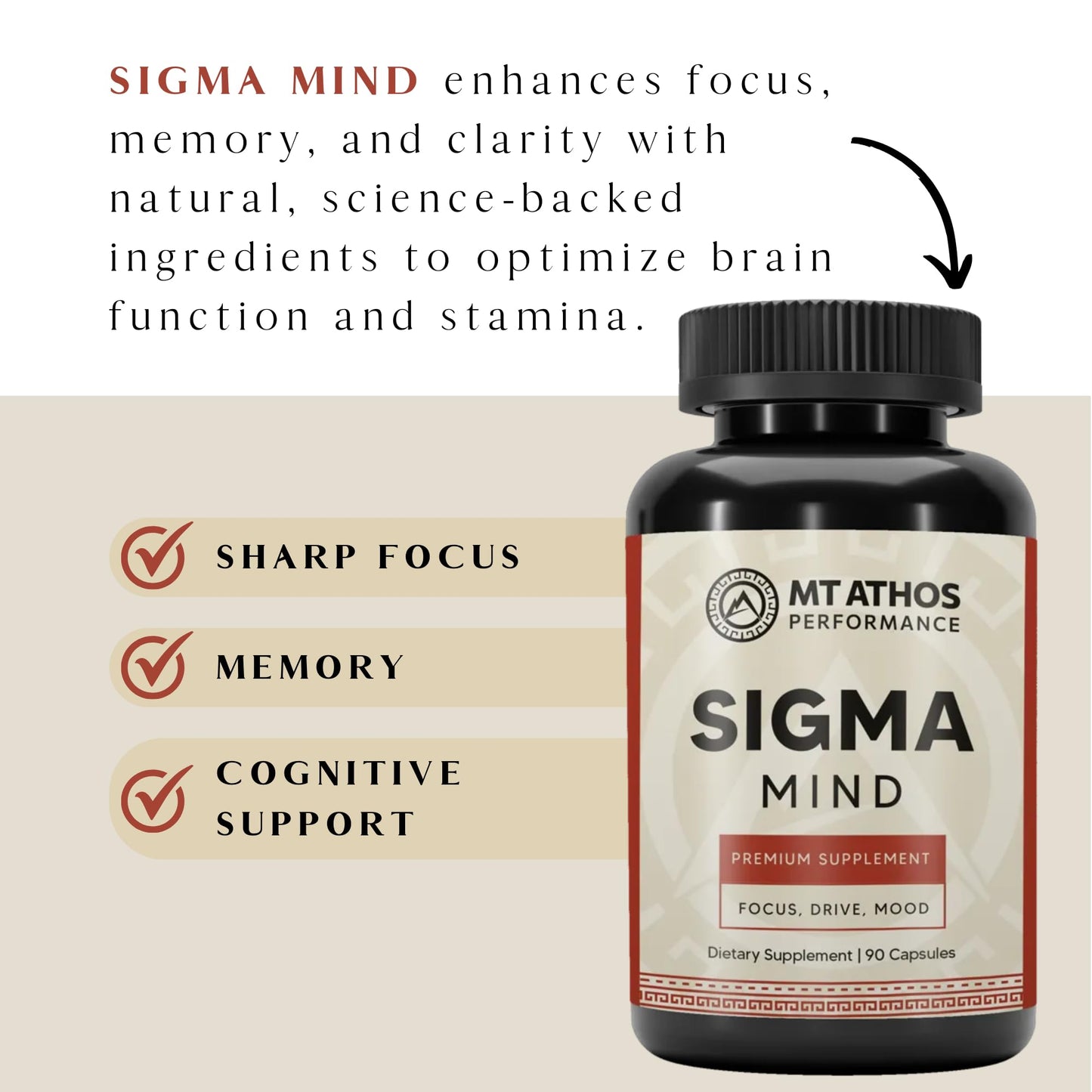Mt. Athos Performance Sigma Mind Capsule 90 Count