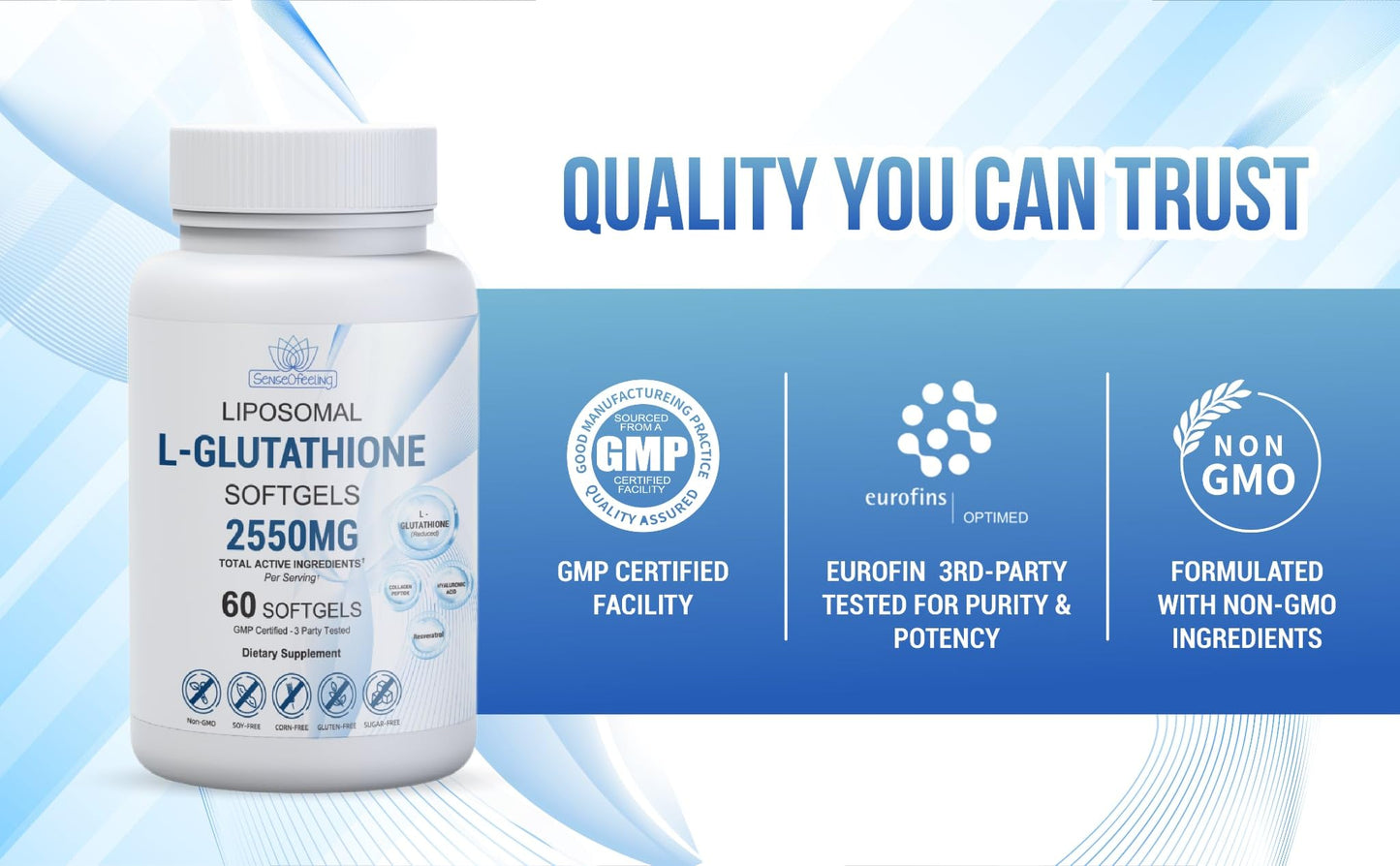 senseOfeeling Liposomal Glutathione Softgel 60