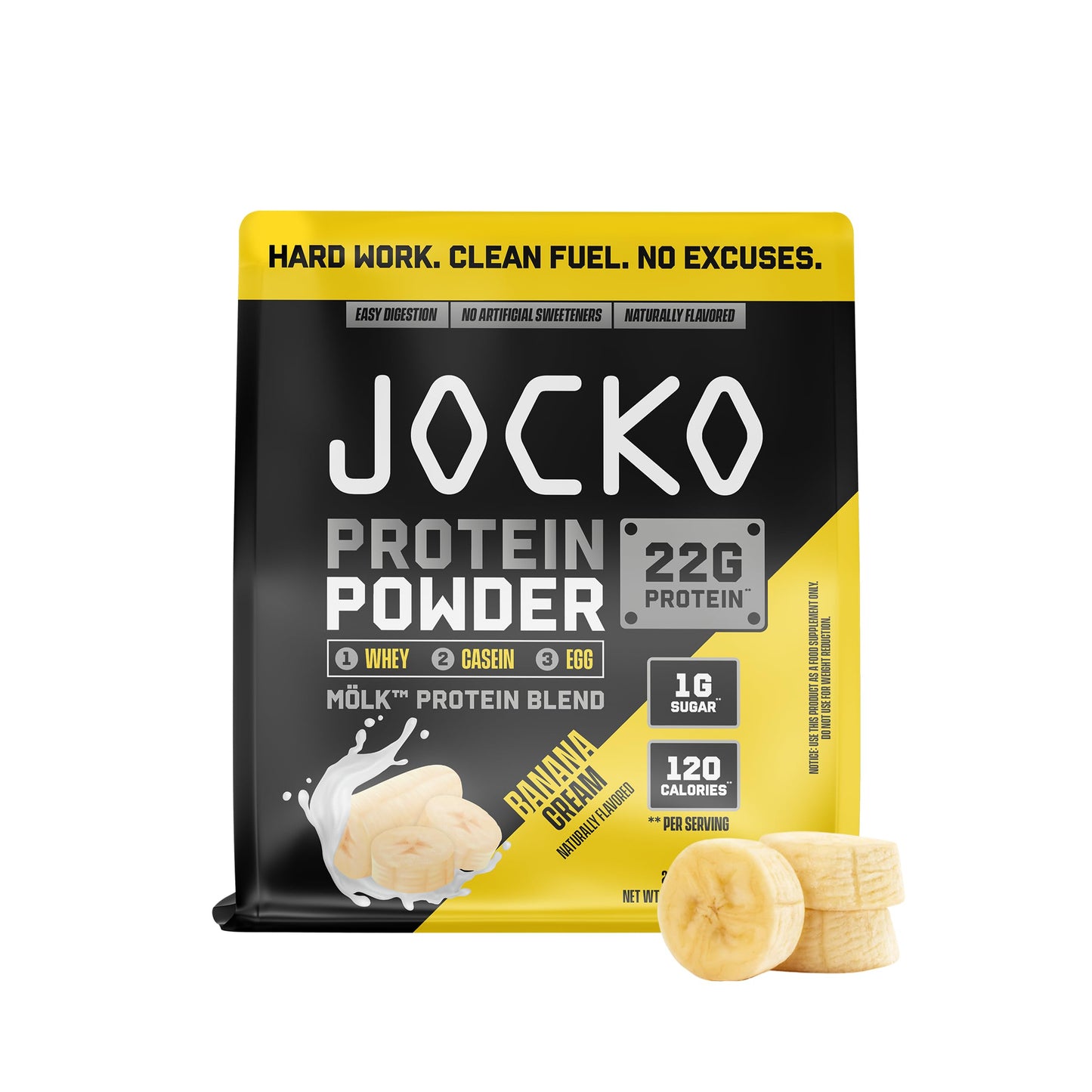 Jocko Fuel Whey Protein Powder Banana Cream, 32 Servings