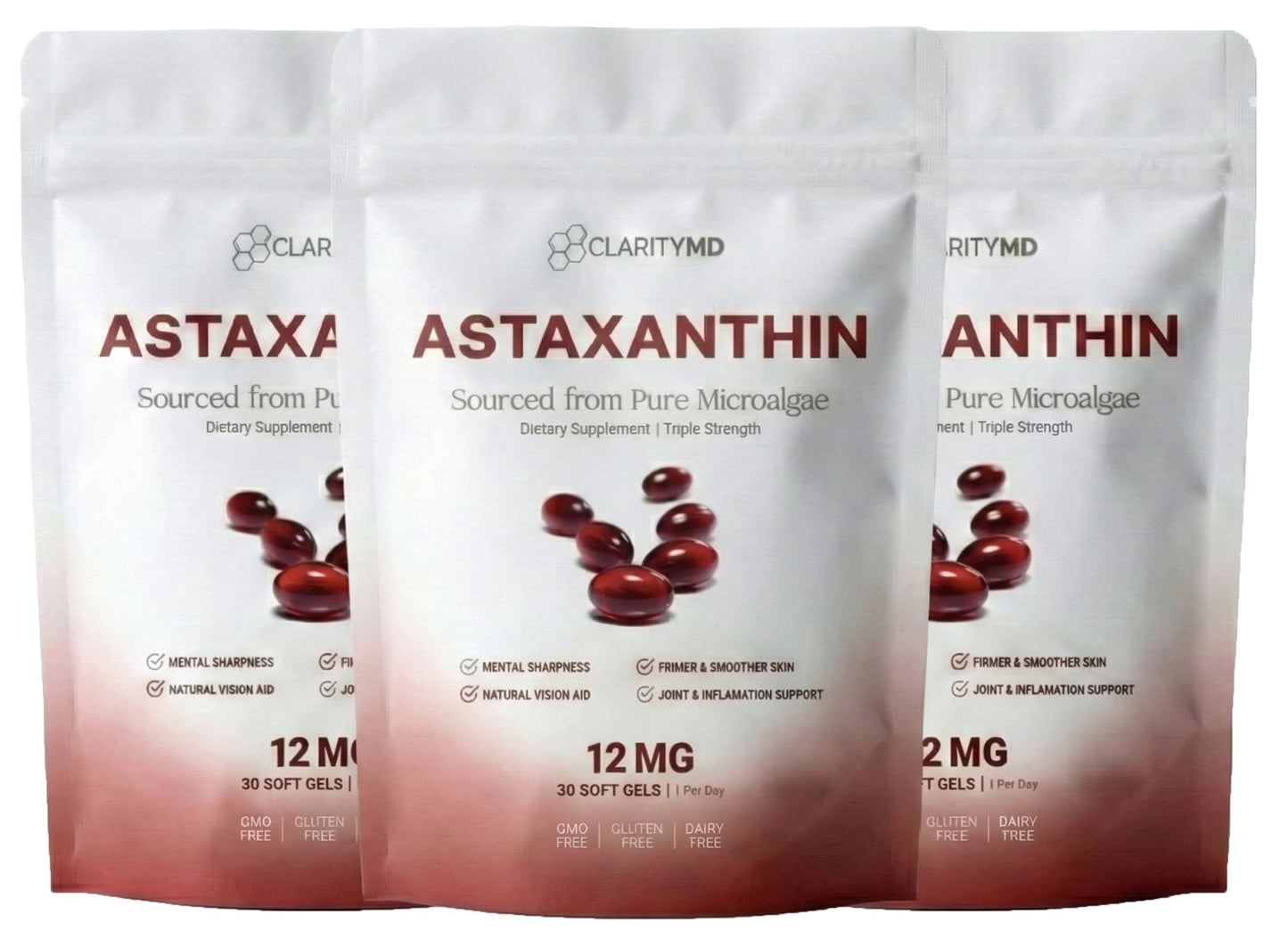 ClarityMD Astaxanthin 12mg Softgels, 90 Count