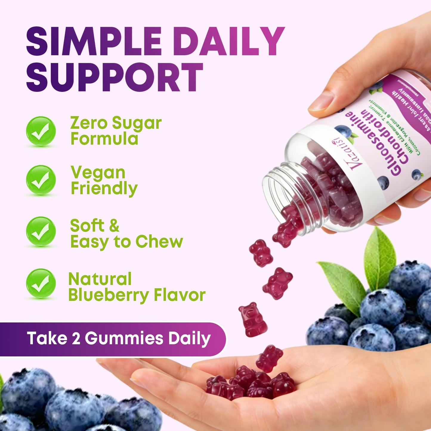 Vazatisi Glucosamine Chondroitin Gummies 60 Count