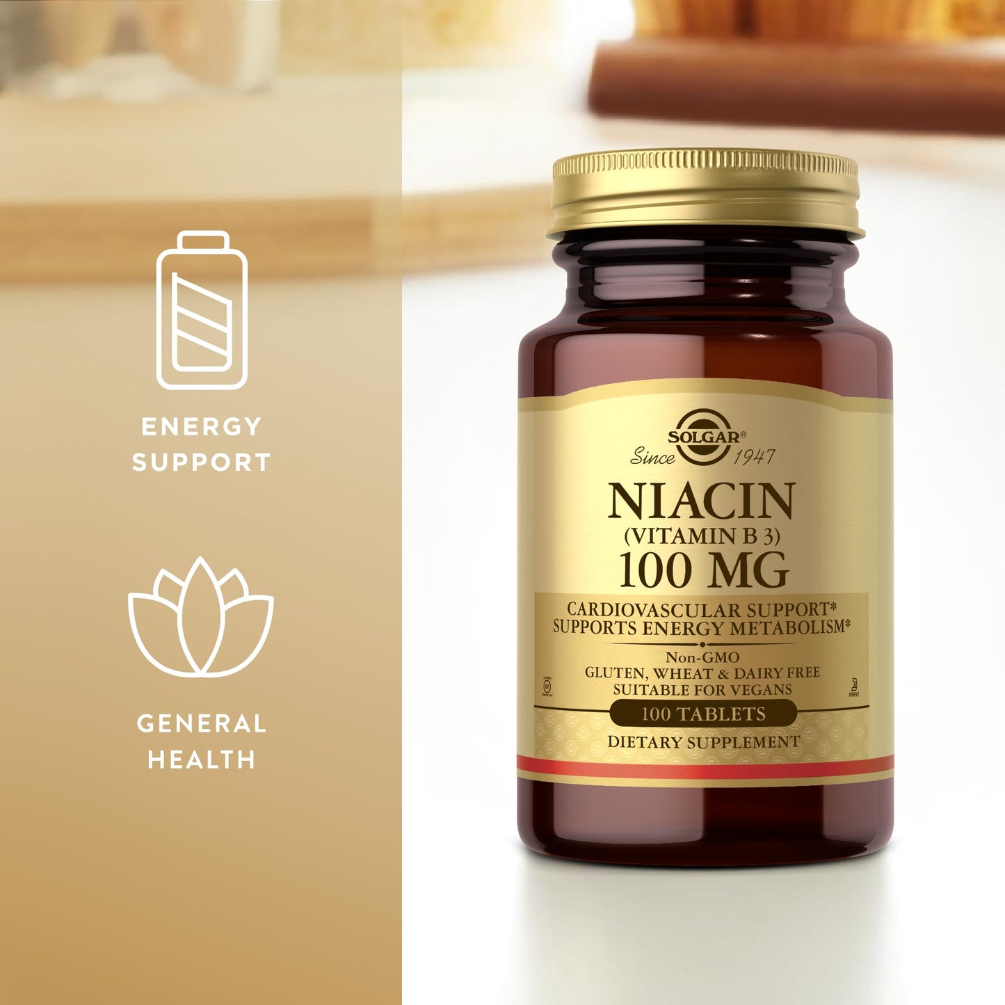 Solgar Niacin 100mg Tablet, 100 Tablets